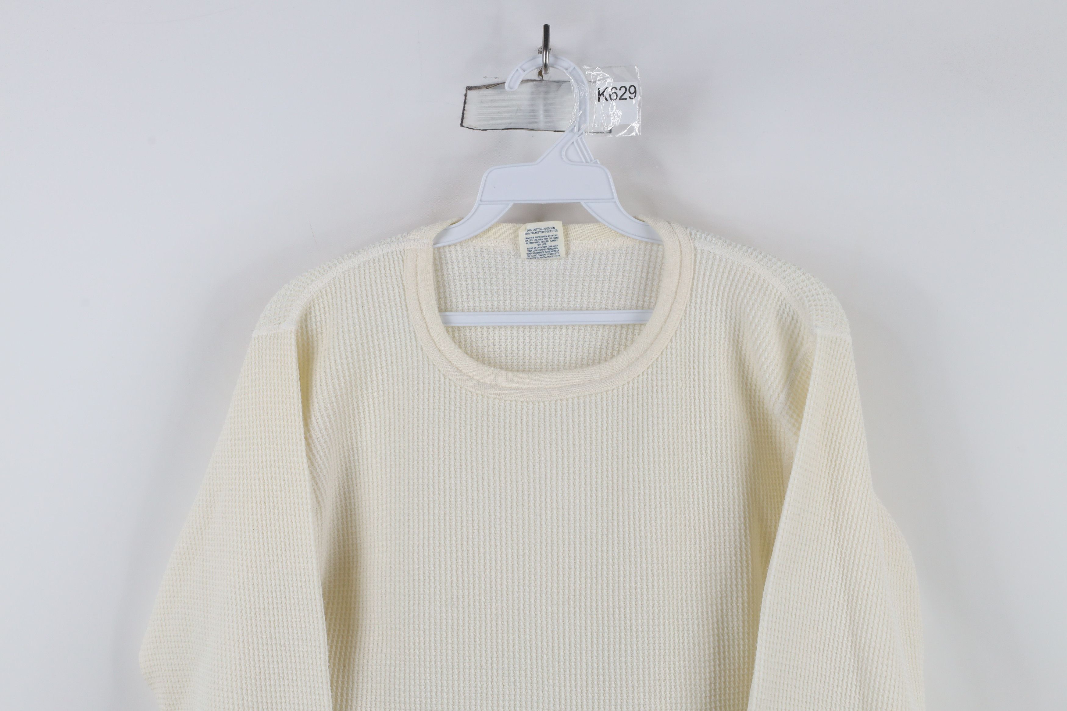 Vintage Vintage 70s Streetwear Waffle Knit Long Sleeve T-Shirt Size US XL / EU 56 / 4 - 2 Thumbnail
