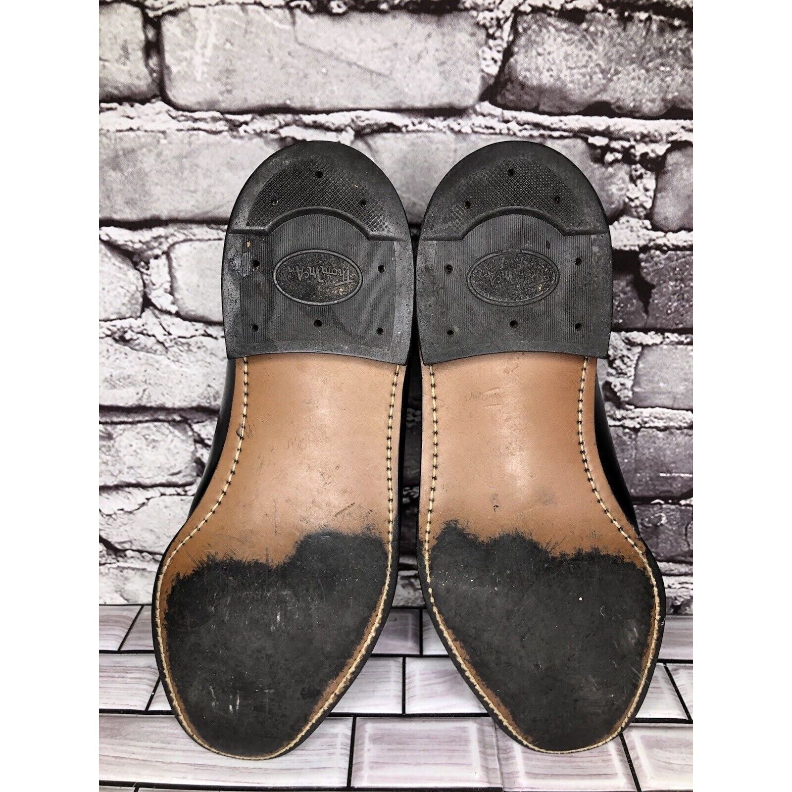 Other Cloud Club Black Leather Mock Apron Lace Up Oxfords Dress Sh Size US 11 / EU 44 - 9 Thumbnail