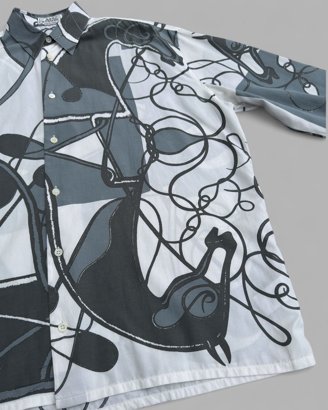 Hermes Hermes Paris By Martin Margiela Printed Silk Size US M / EU 48-50 / 2 - 15 Thumbnail