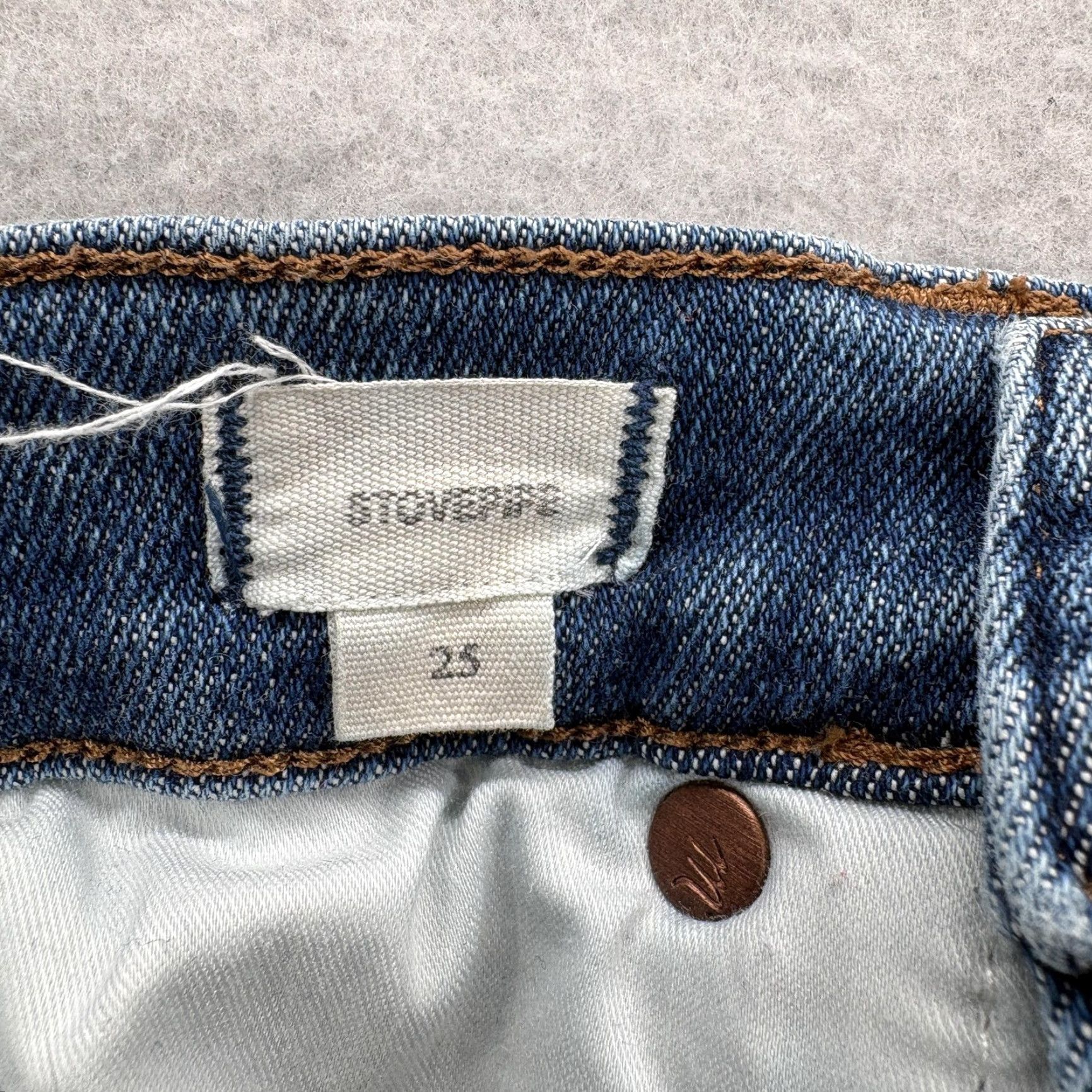 Madewell Madewell Jeans Womens 25 Stovepipe Straight High Rise Blue Stretch Denim Preppy Size 42" / US 20 - 5 Thumbnail