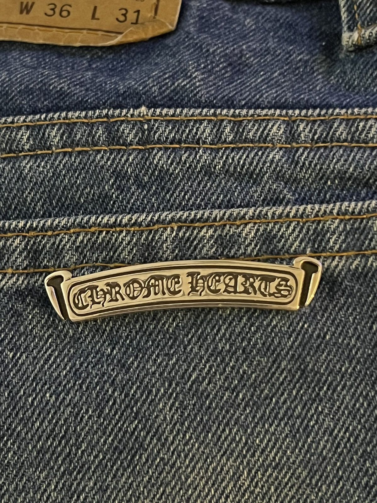 Chrome Hearts Chrome Hearts Leather Patch Jeans Size US 34 / EU 50 - 19 Thumbnail