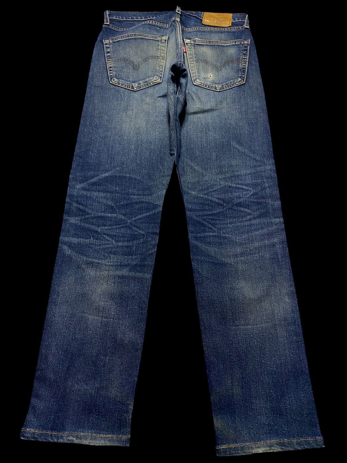 Levi's Vintage Clothing Levis 502 Y2K Big E Blue Wash Distressed Slim Fit Jeans Size US 31 - 2 Thumbnail
