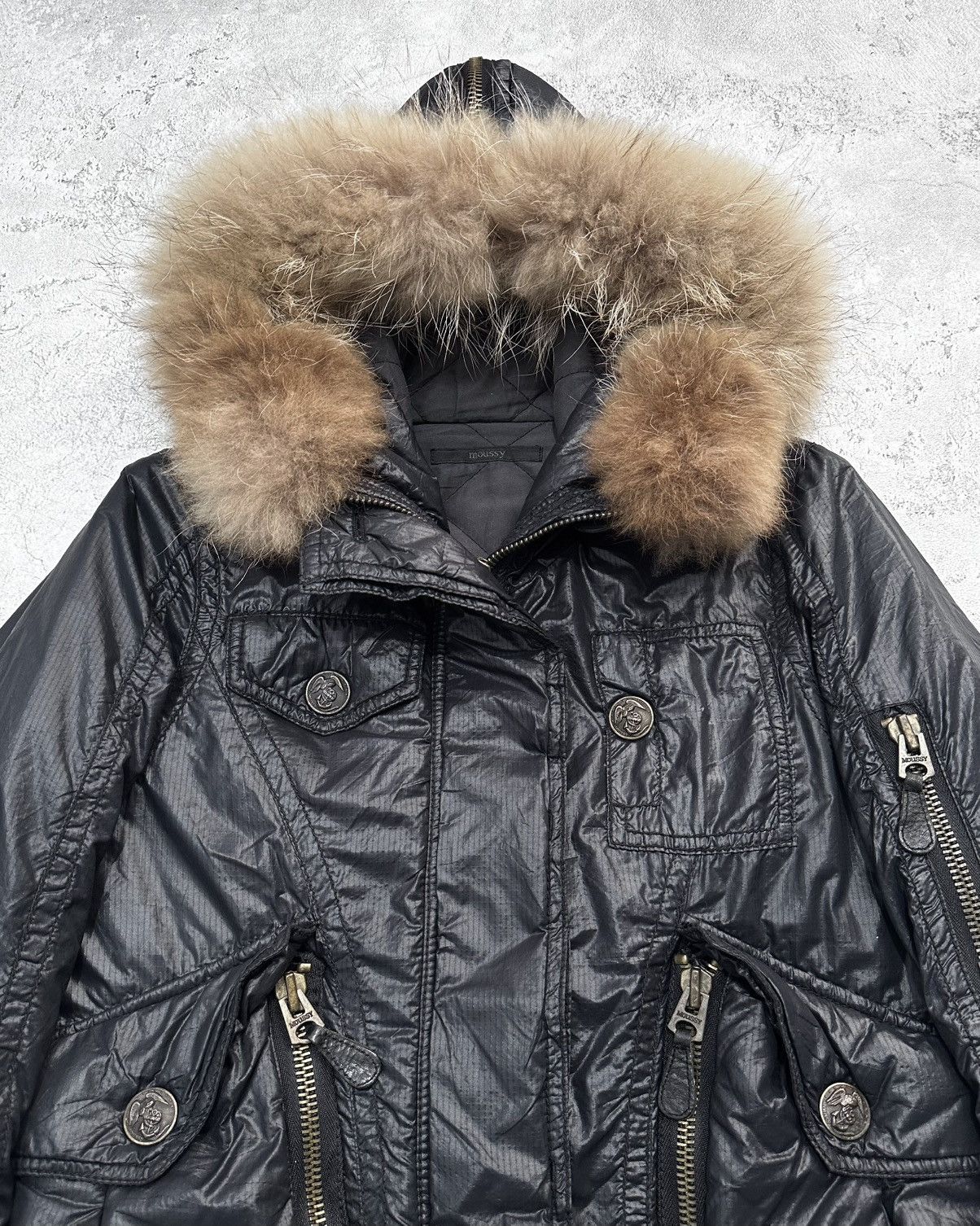 MOUSSY Fur Jacket Moussy Japanese Bomber Hooded Jacket Lgb Style Size US S / EU 44-46 / 1 - 4 Thumbnail