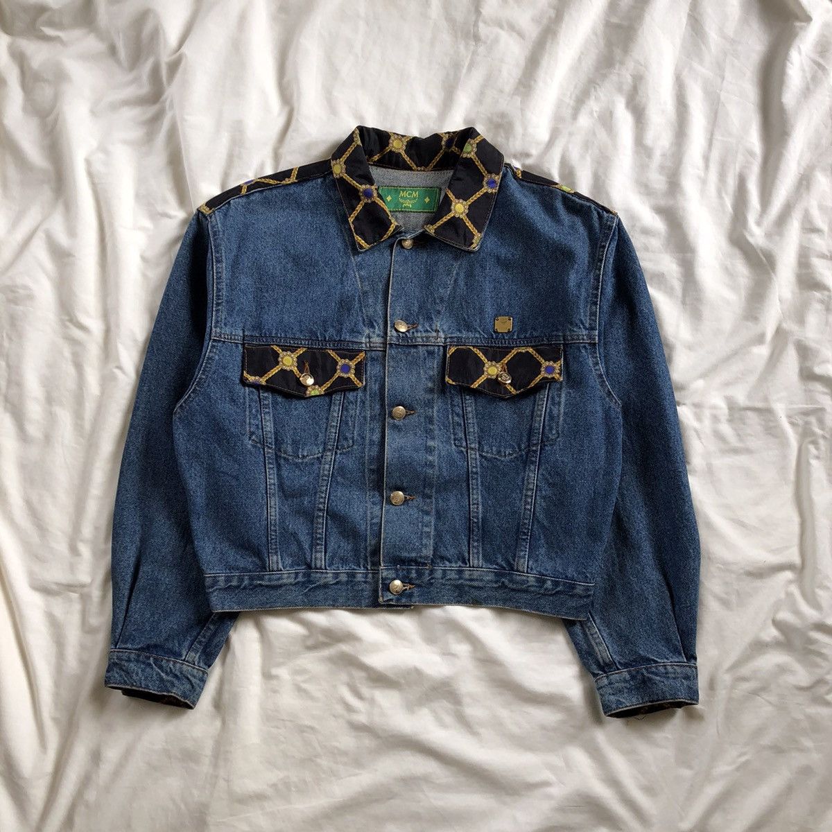 MCM MCM Legere Rare Big Embroidery Logo Trucker Denim Jacket Size US M / EU 48-50 / 2 - 2 Thumbnail