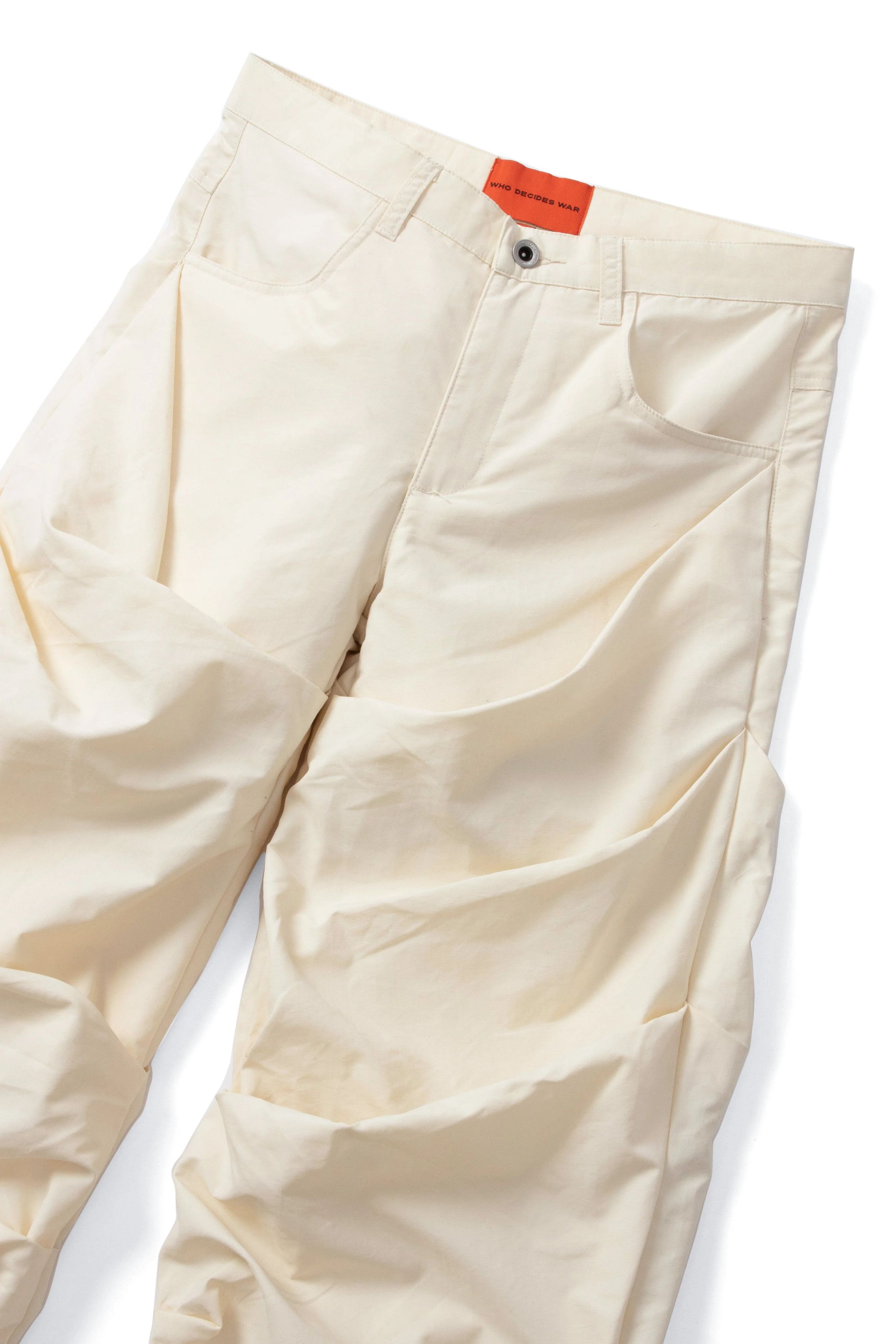 Who Decides War o1gr1nt0525 Draped Trousers in Off-White Size US 36 / EU 52 - 4 Thumbnail