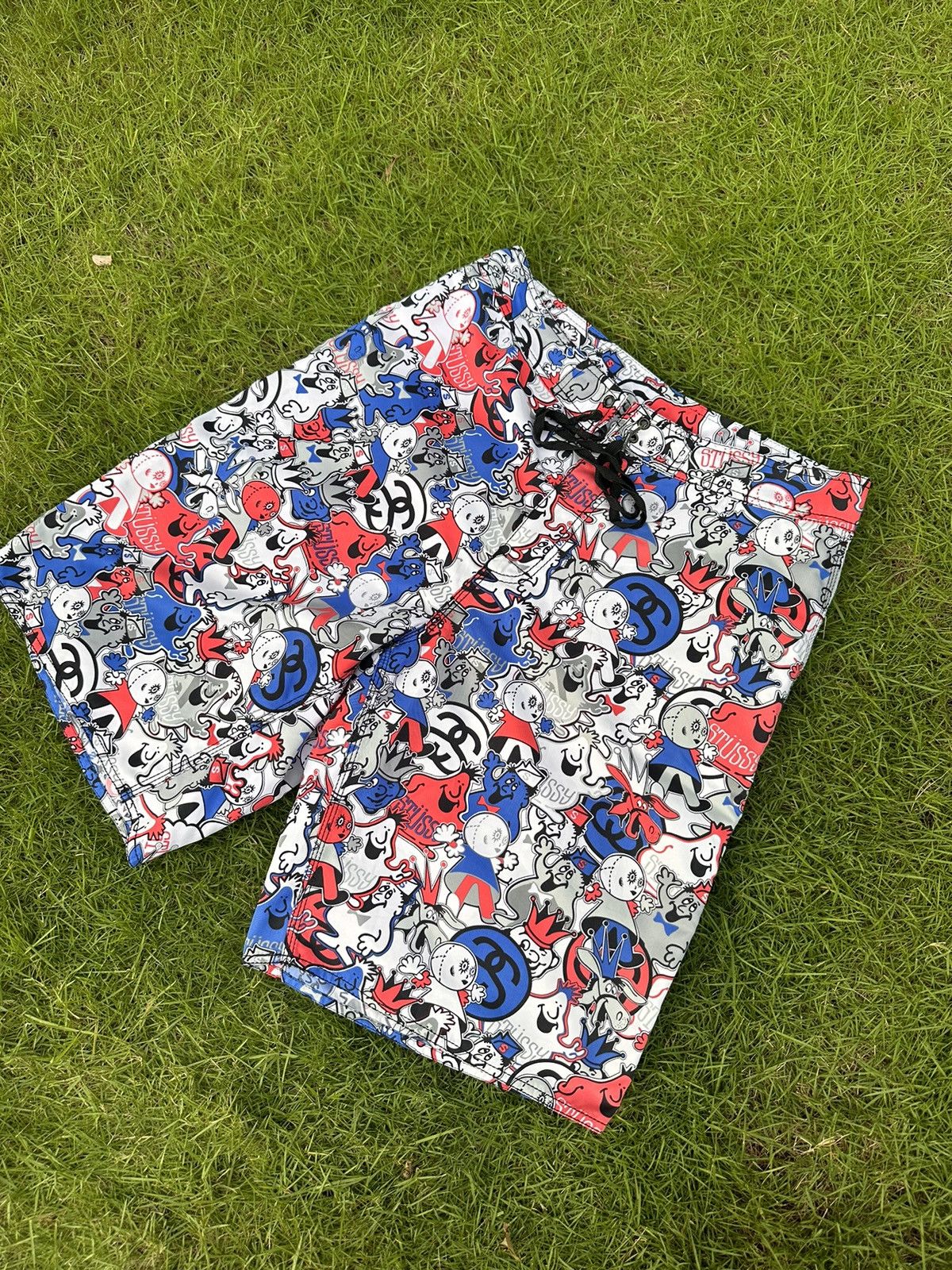 Stussy × Vintage STUSSY VINTAGE MONOGRAM LOGO STREETWEAR SHORTS Size US 32 / EU 48 - 3 Thumbnail