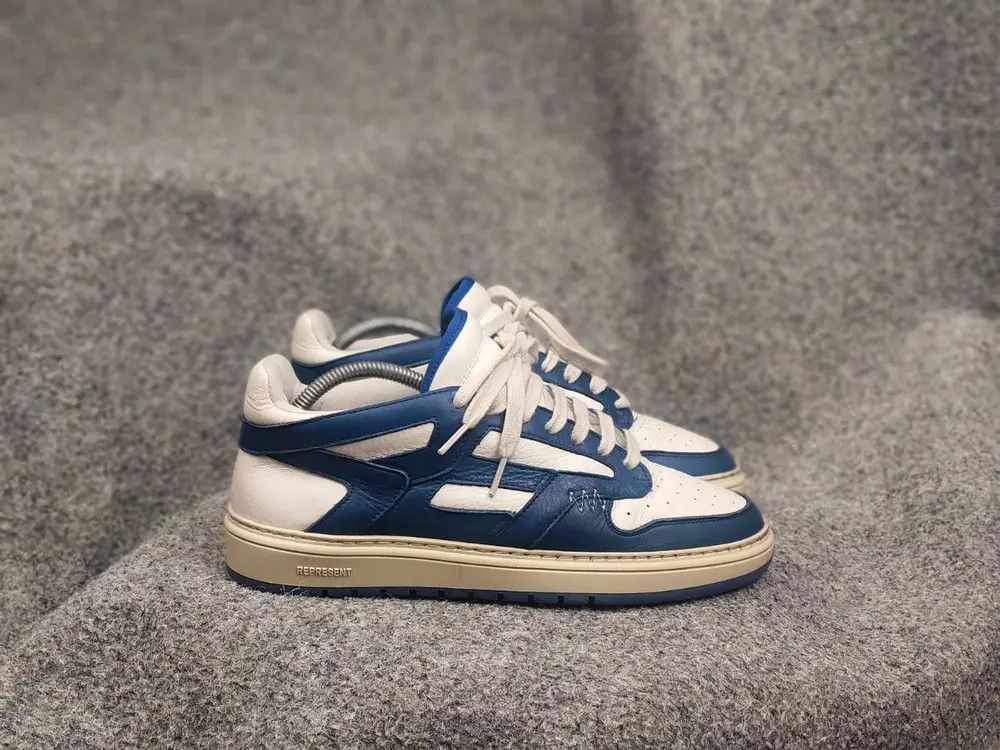 Represent Clo. Represent Reptor Low top White Blue Logo Leather Sneakers Size US 8 / EU 41 - 1 Thumbnail