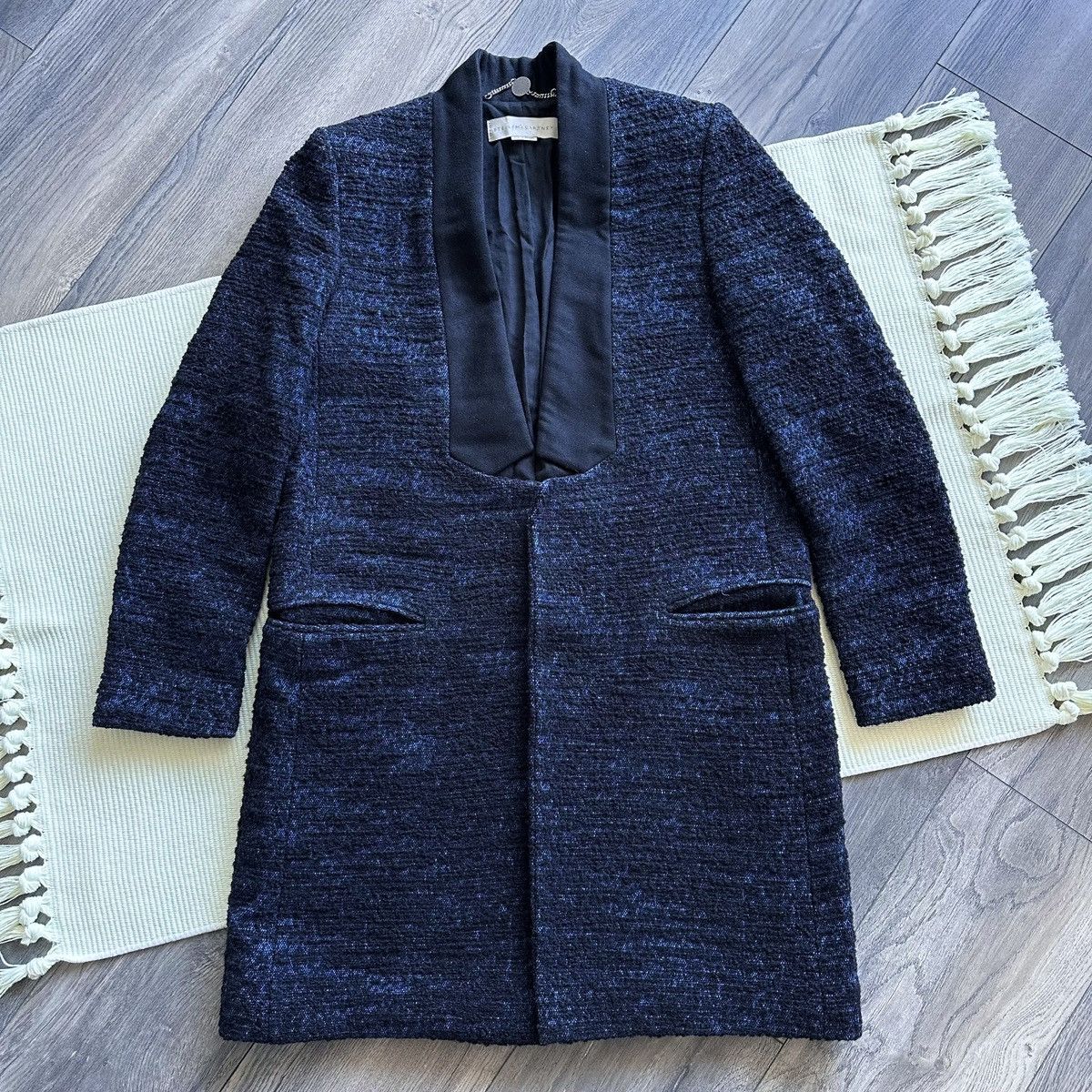 Stella McCartney Stella McCartney 2012 Collection Navy Blue / Blue Wool Coat Size XS / US 0-2 / IT 36-38 - 1 Thumbnail