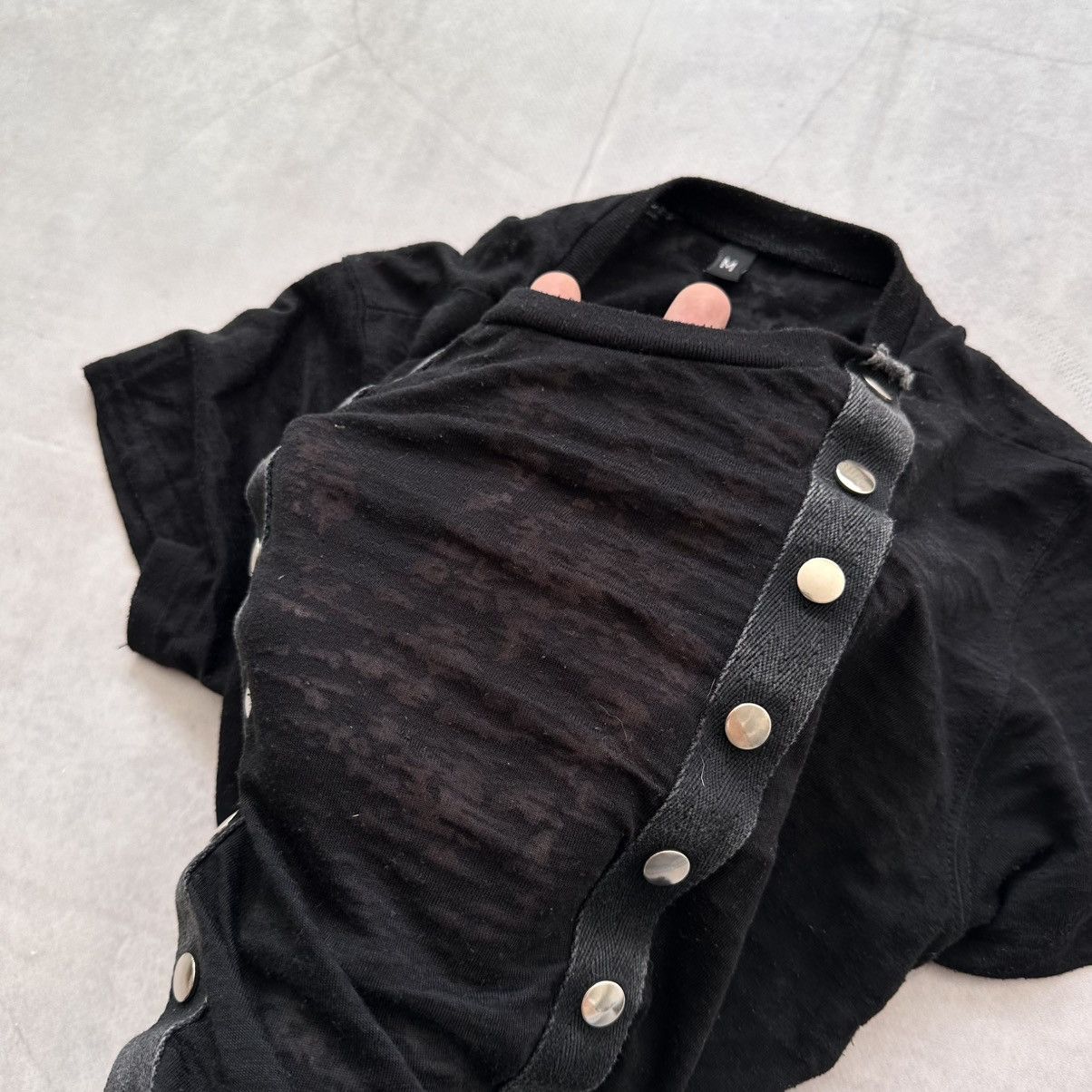 Hysteric Glamour × Undercover Gothic Studded Straps Mesh T Shirt LGB Tripp NYC Vibe Size M / US 6-8 / IT 42-44 - 6 Thumbnail