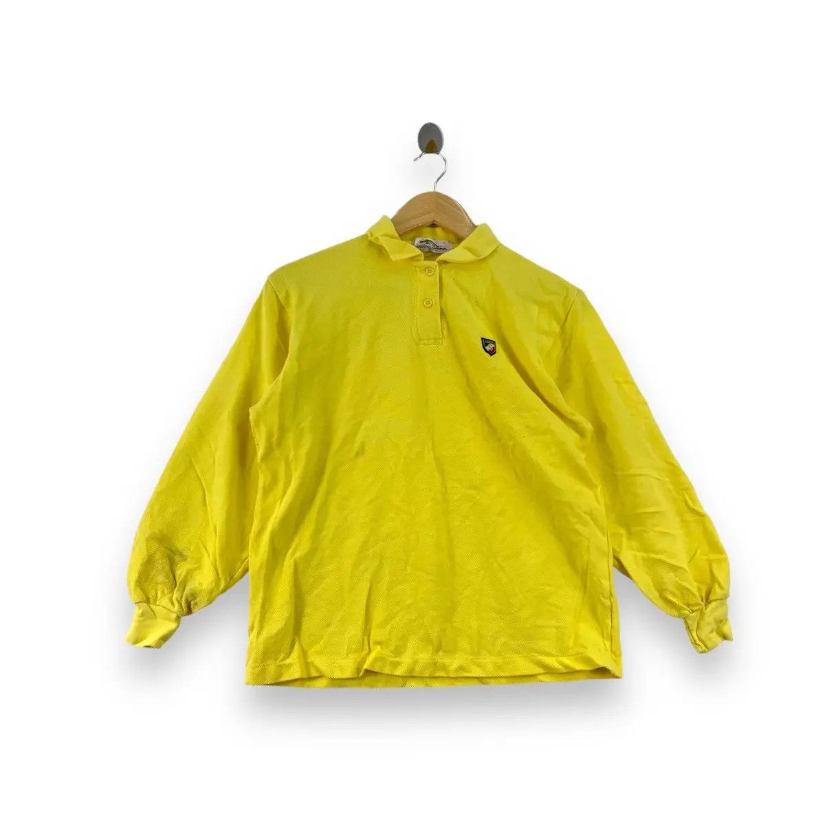 Vintage Vintage 90’ COCCO CROCO ITALY Yellow Polo Tee Shirt Size US L / EU 52-54 / 3 - 1 Thumbnail