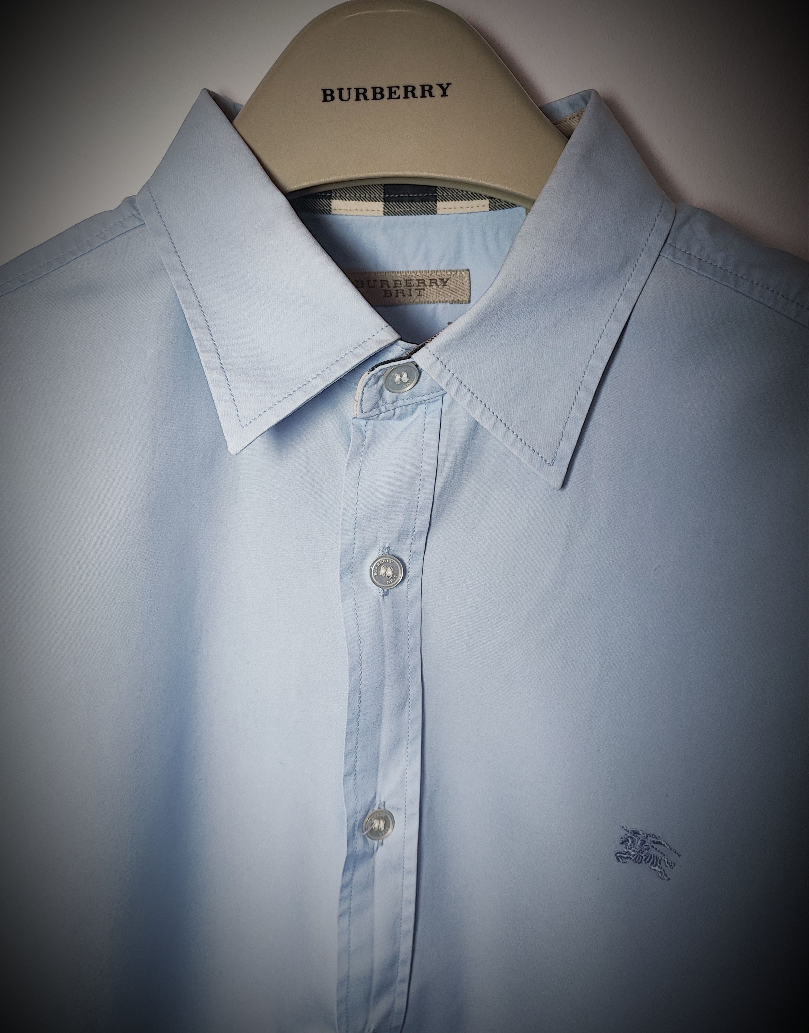 Burberry 🔥 Burberry Shirt Size L Blue 🔥 Size US L / EU 52-54 / 3 - 4 Thumbnail