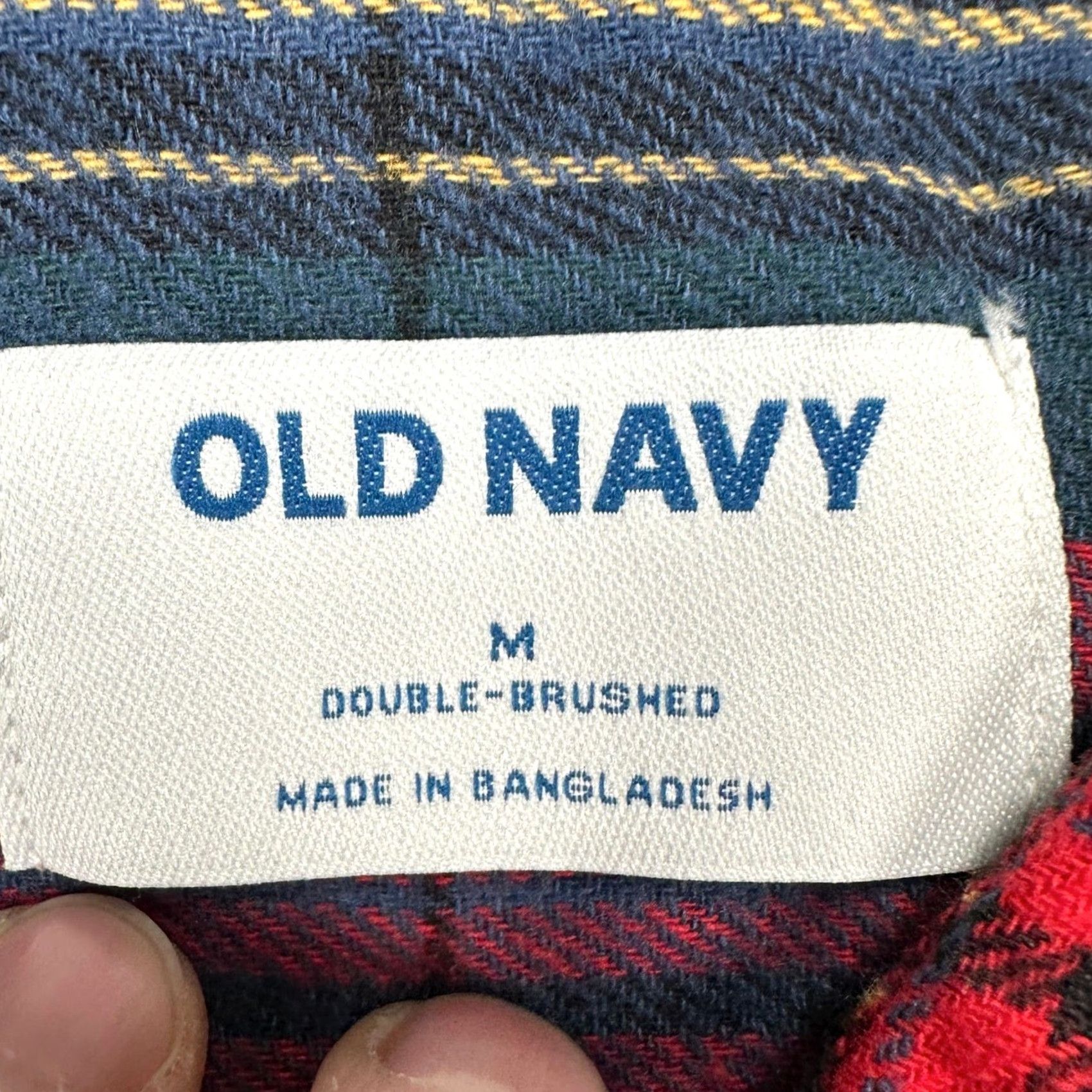 Old Navy Old Navy Men Flannel Shirt Medium Blue Red Plaid 2 Pocket Casual Button Up NEW Size US M / EU 48-50 / 2 - 5 Thumbnail