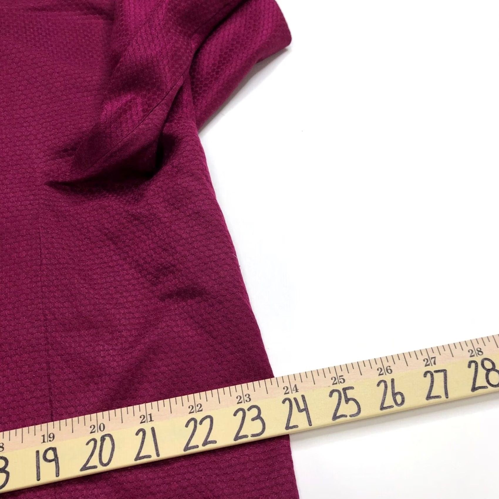 J. Jill J.Jill Blazer Silk Blend Two Button Office Jacket Red Purple / Women / Blazer / M / Regular / Button / Solid / Dressy / Business / Formal / Workwear Size M / US 6-8 / IT 42-44 - 7 Thumbnail