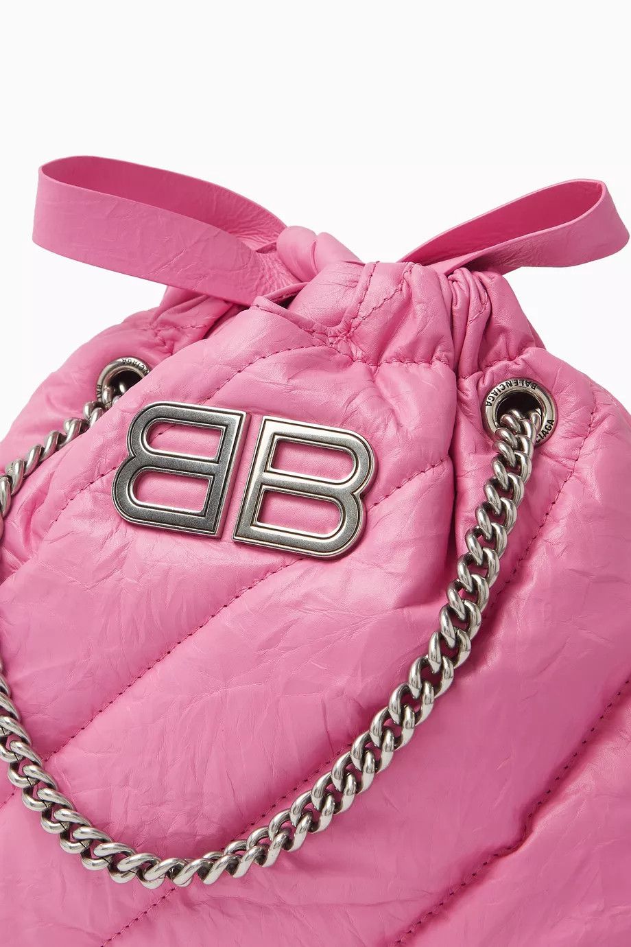 Balenciaga oc11z0125 Size: OS / Crush XS Tote Bag Quilted in Pink Size ONE SIZE - 4 Thumbnail