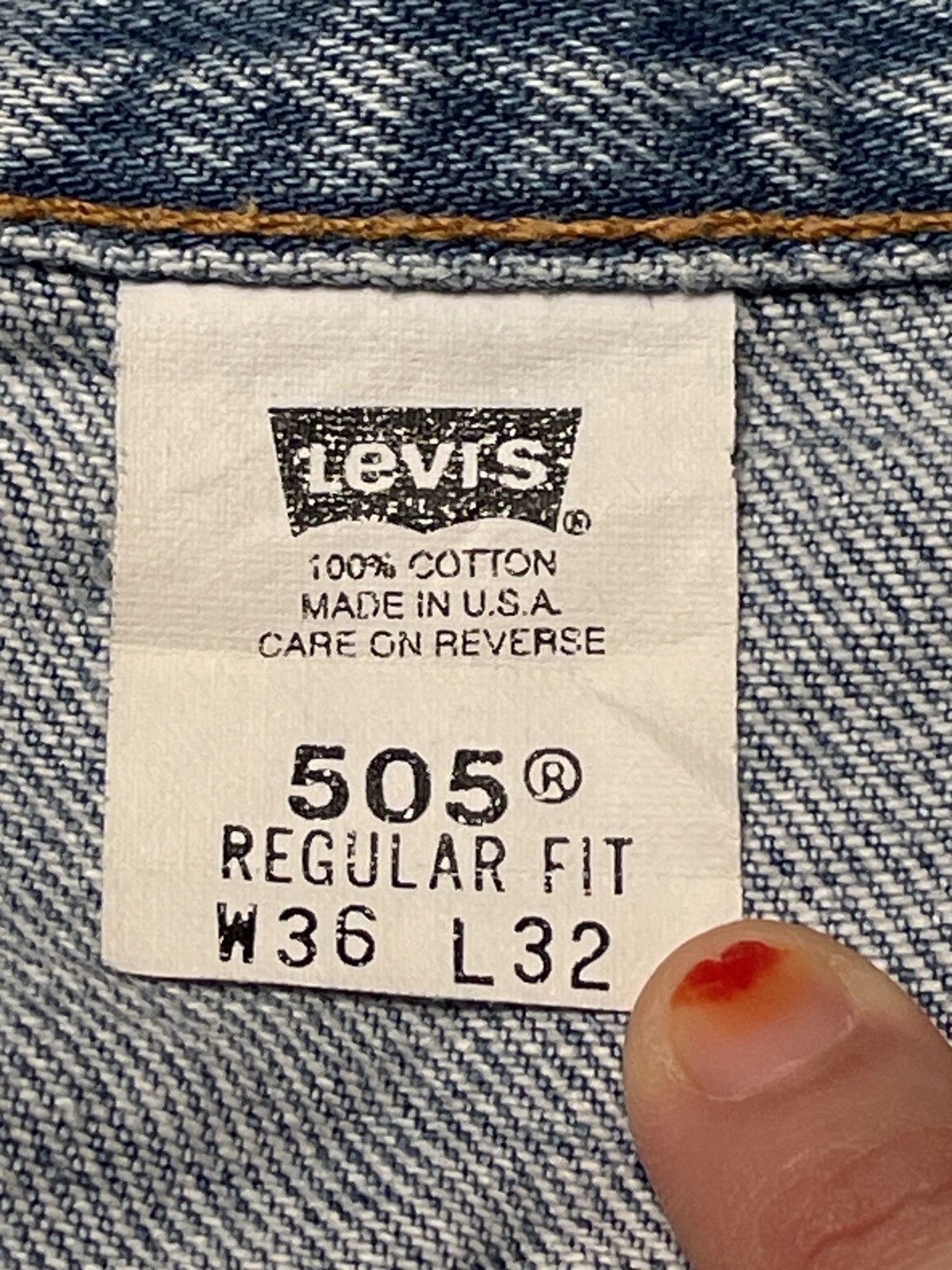 Levi's × Vintage Vintage Levi’s 505 Made In Usa Jeans 1990s Size US 36 / EU 52 - 12 Thumbnail