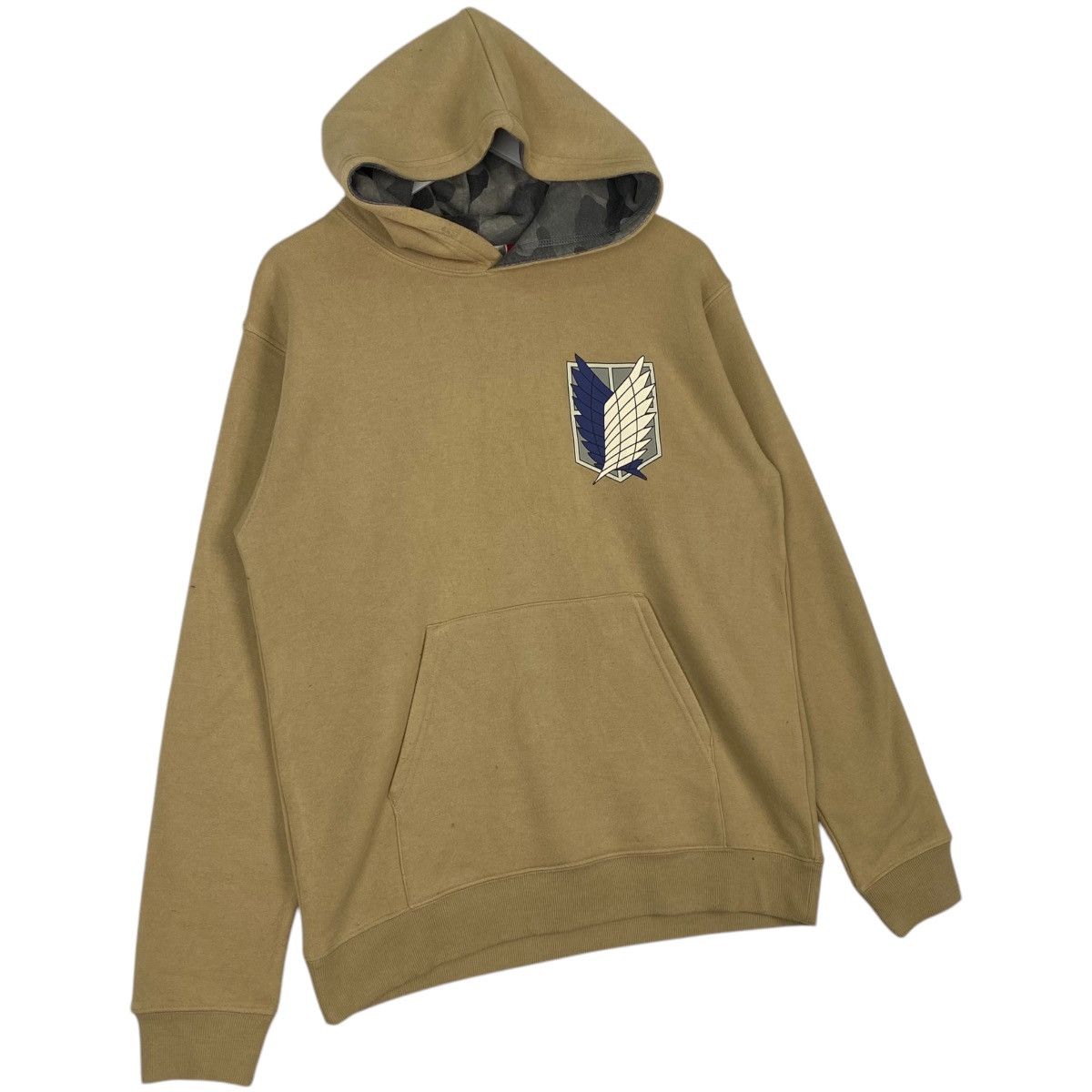 Designer × Vintage Vintage Attack On Titan Hoodie Sweater Beige Size US M / EU 48-50 / 2 - 3 Thumbnail
