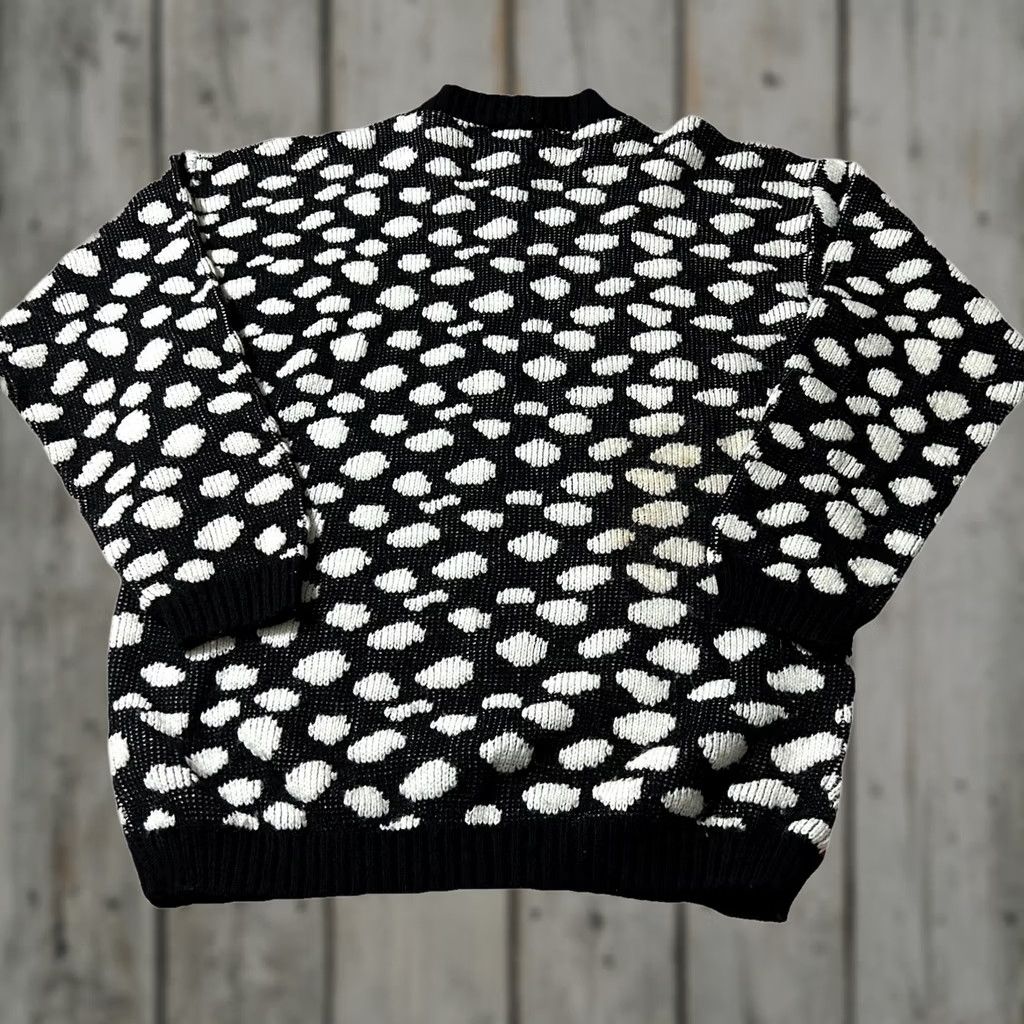 Vintage VINTAGE 90s Dalmatian Cats Teddy Bears Hearts Polka Dots Knit Sweater Medium Mens/Boys? Size M / US 6-8 / IT 42-44 - 1 Thumbnail