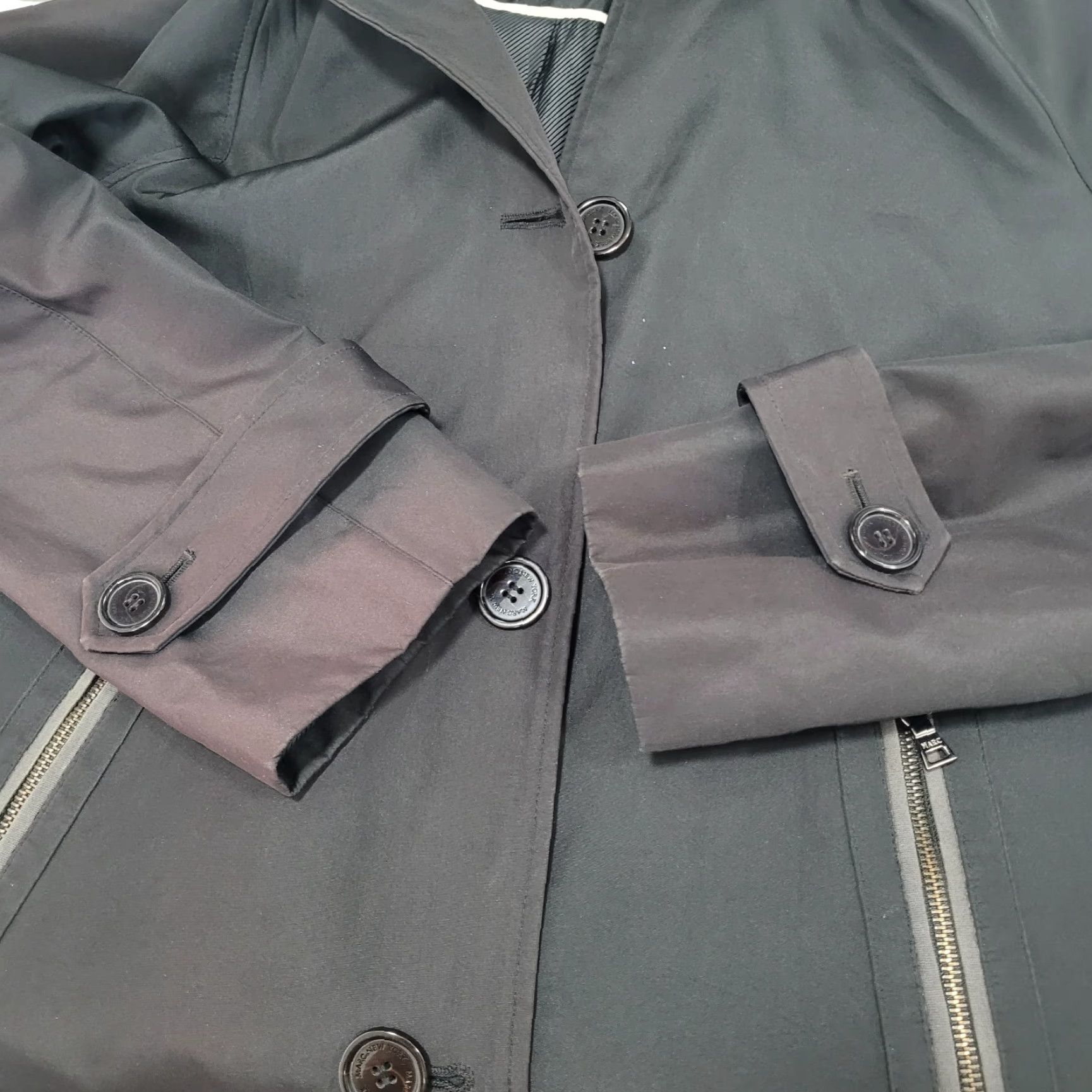 Vintage Marc New York Trench Coat Buttoned Zipped Pockets Removable Hood Size Large Size L / US 10 / IT 46 - 7 Thumbnail