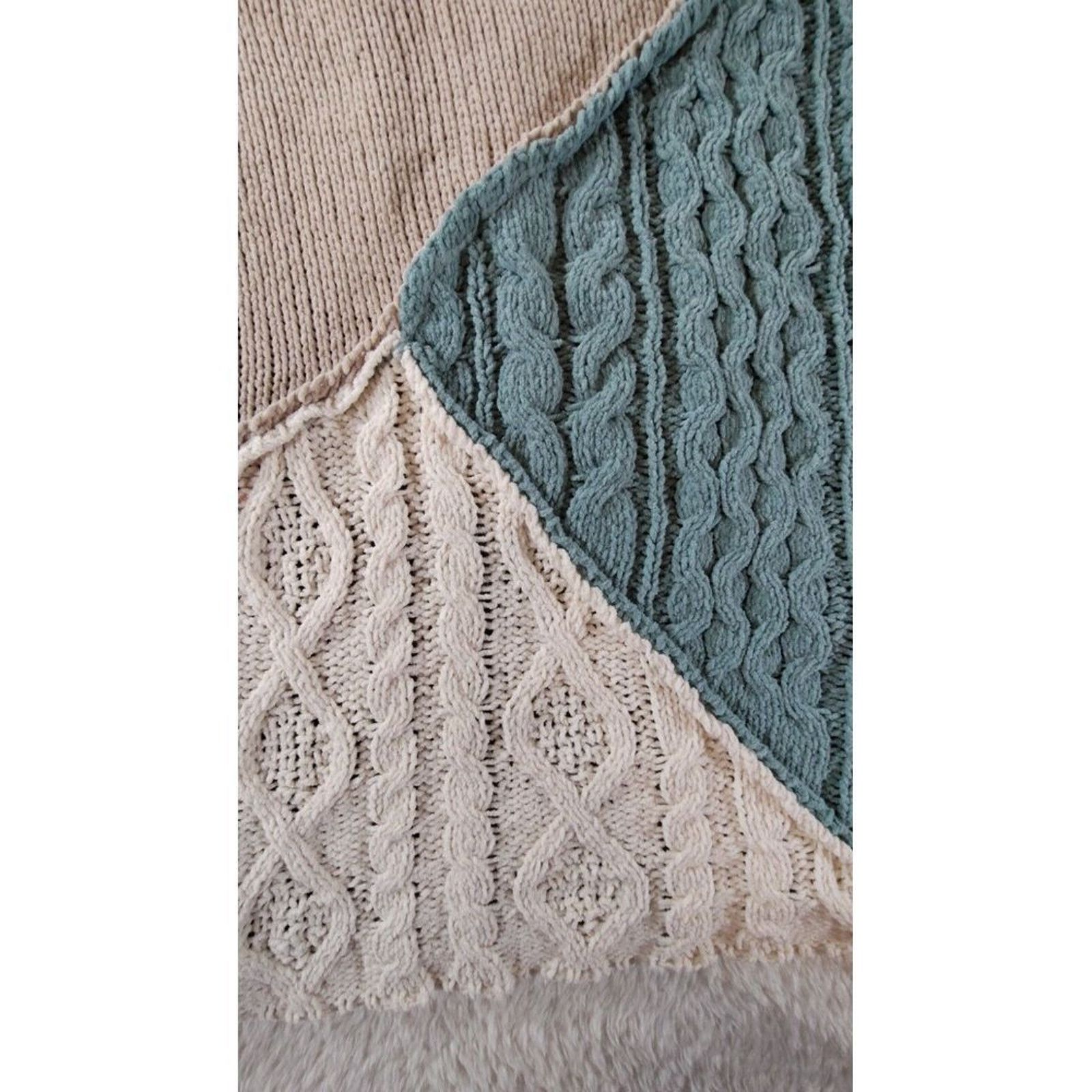 Miss Me Miss Me Colorblock Mixed Media Cable Knit Sweater Large Size L / US 10 / IT 46 - 11 Thumbnail