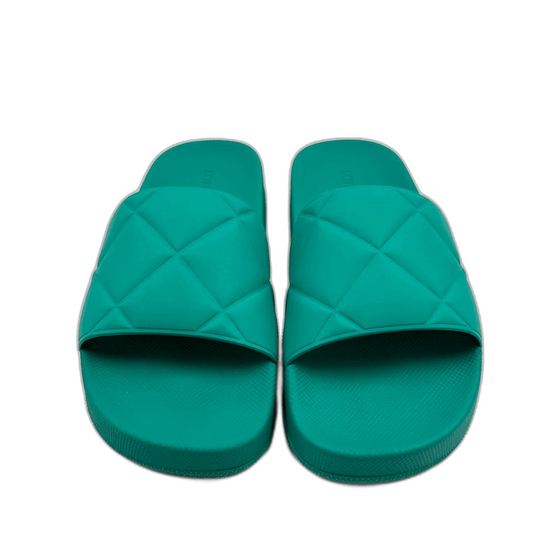 Bottega Veneta Bottega Veneta Green Rubber Slide Sandals Size US 6 / IT 36 - 1 Thumbnail