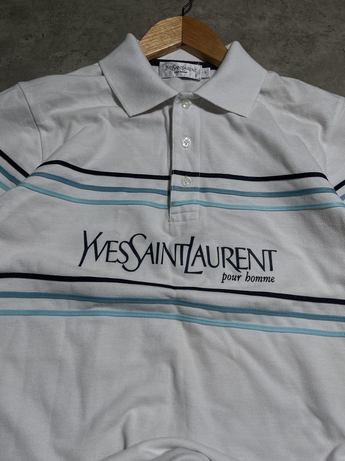 Yves Saint Laurent Ysl big logo polo Size US S / EU 44-46 / 1 - 2 Thumbnail