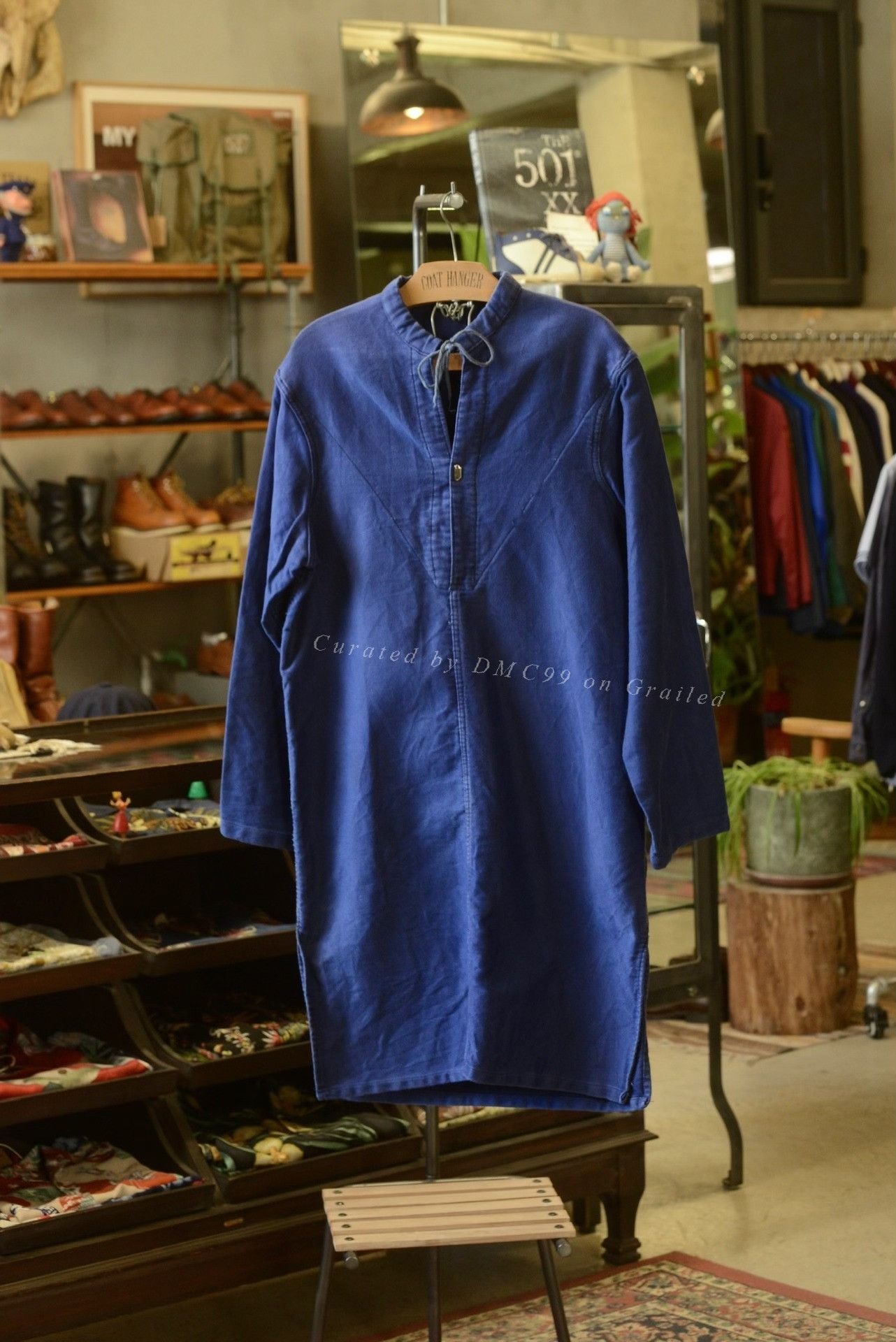 Vintage Vintage 1940s-50s Moleskin Cotton Long Shirt Size US M / EU 48-50 / 2 - 1 Thumbnail