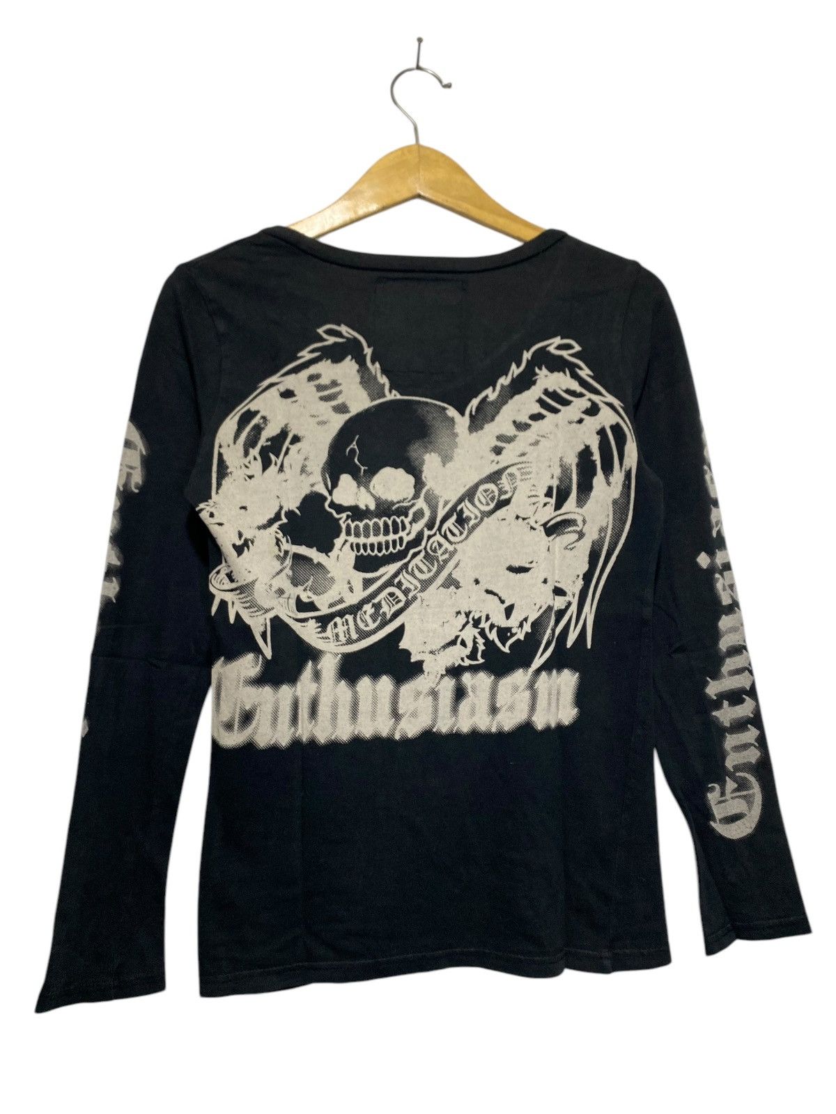 14th Addiction × Beauty Beast × KMRii Vintage Rare DigDeep Wing Skull longsleeve Size US S / EU 44-46 / 1 - 4 Thumbnail