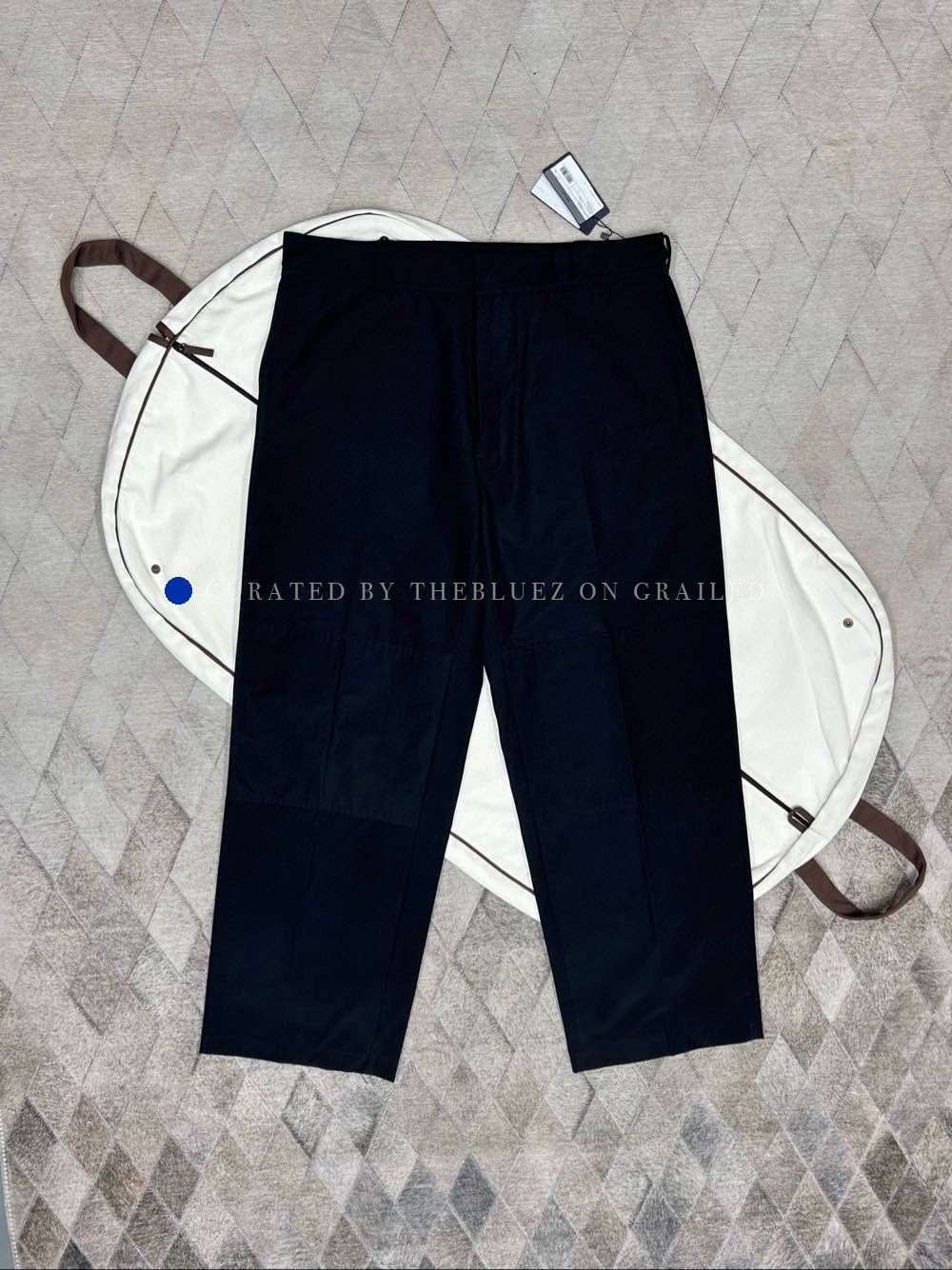 Prada Black Casual Pants with Logo Patch Size US 36 / EU 52 - 1 Thumbnail