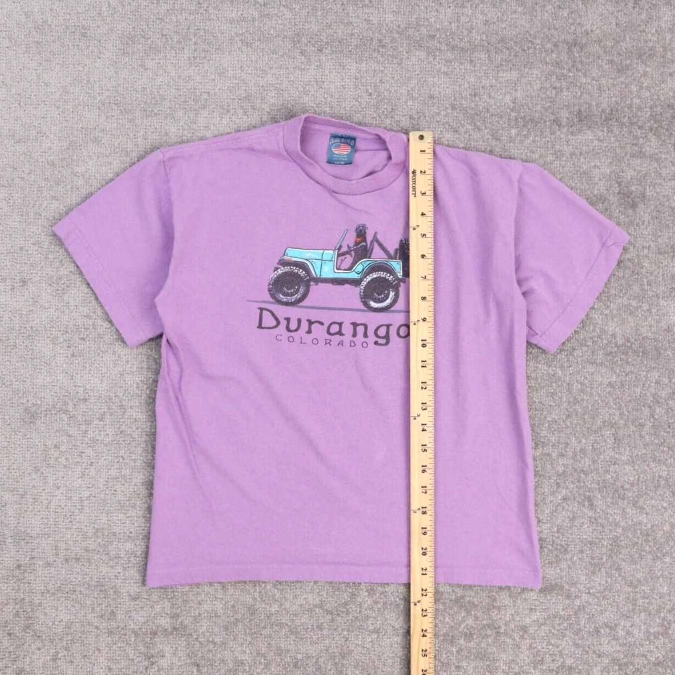 Durango VINTAGE 90s Purple Solid Short Sleeve T-Shirt S Mens Size US S / EU 44-46 / 1 - 2 Thumbnail