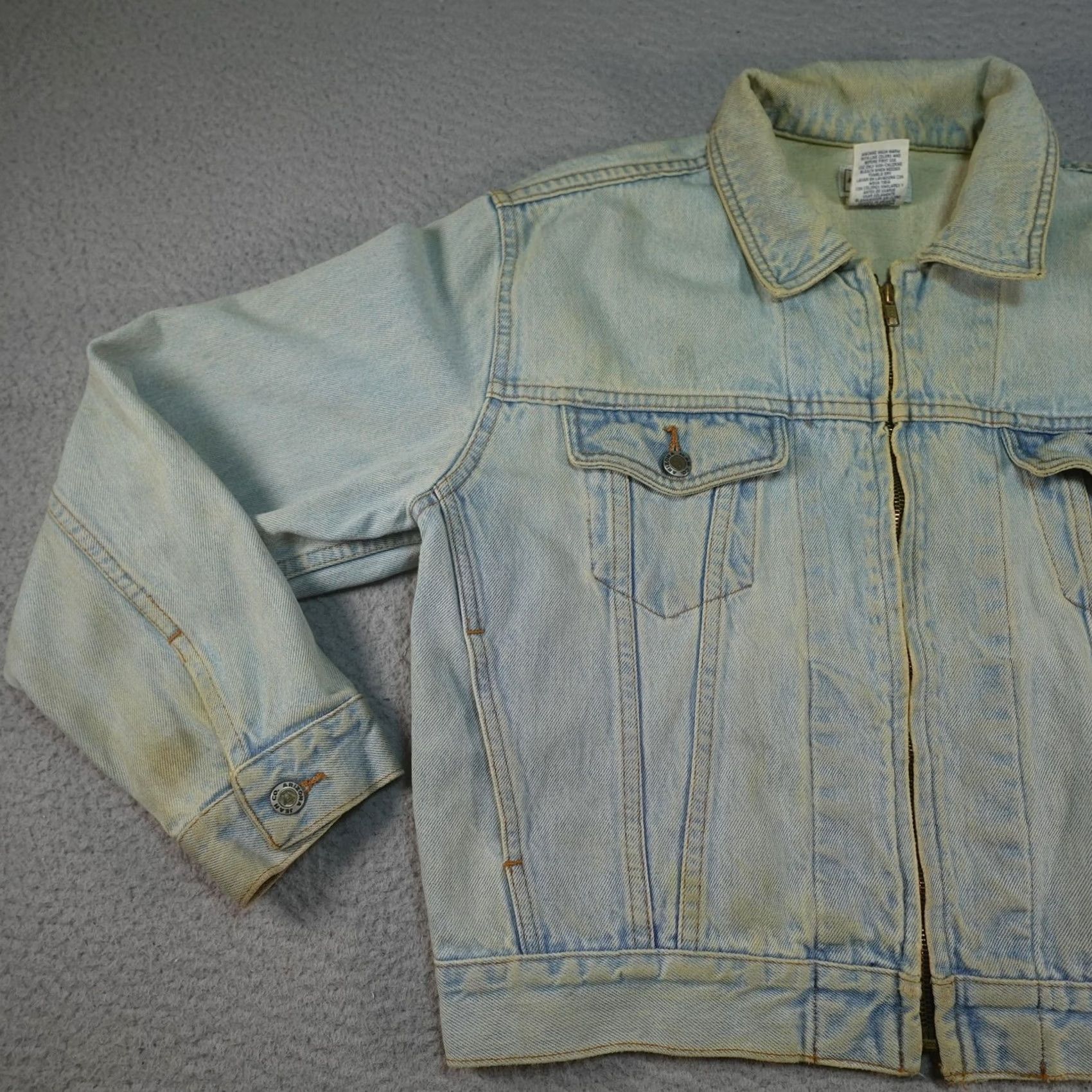 Vintage VINTAGE Arizona Jean Company Womens Denim Bomber Jacket M Blue 90s Trucker Casual Workwear Jacket Size M / US 6-8 / IT 42-44 - 2 Thumbnail