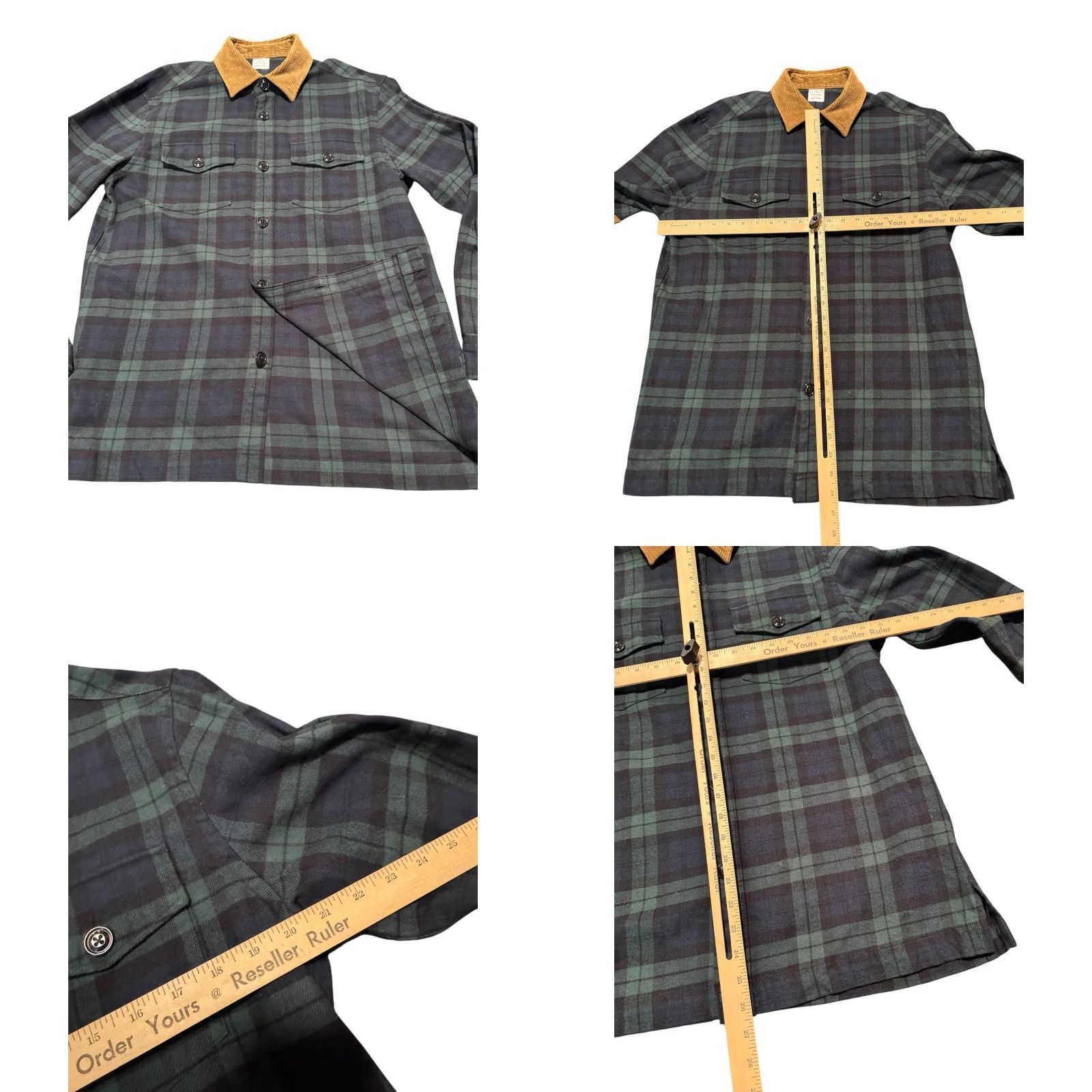 Brooks Brothers VINTAGE Brooks Brothers 1818 Flannel Shirt M Regular Plaid Green Cotton Long Sleeve Button-Up Collared Elbow Patches Men Regular Size US M / EU 48-50 / 2 - 9 Thumbnail