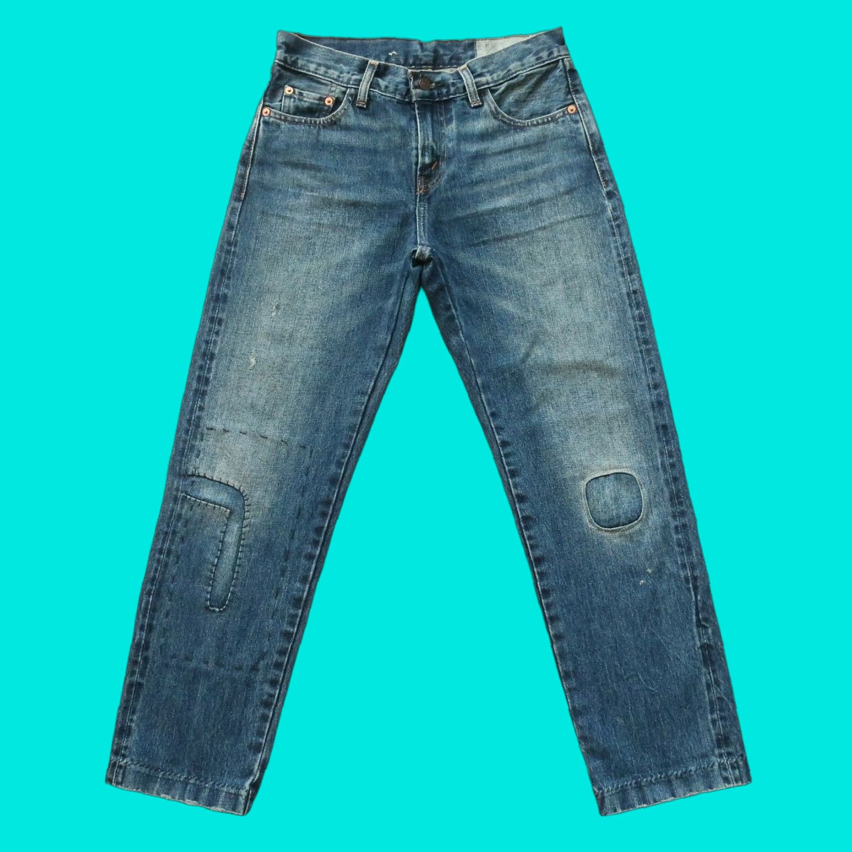Denime VINTAGE Levis LVC 505 Big E Selvedge Denim Jeans 505-0217 Men Jeans Medium Wash 27" 26" inseam Size US 27 - 1 Thumbnail