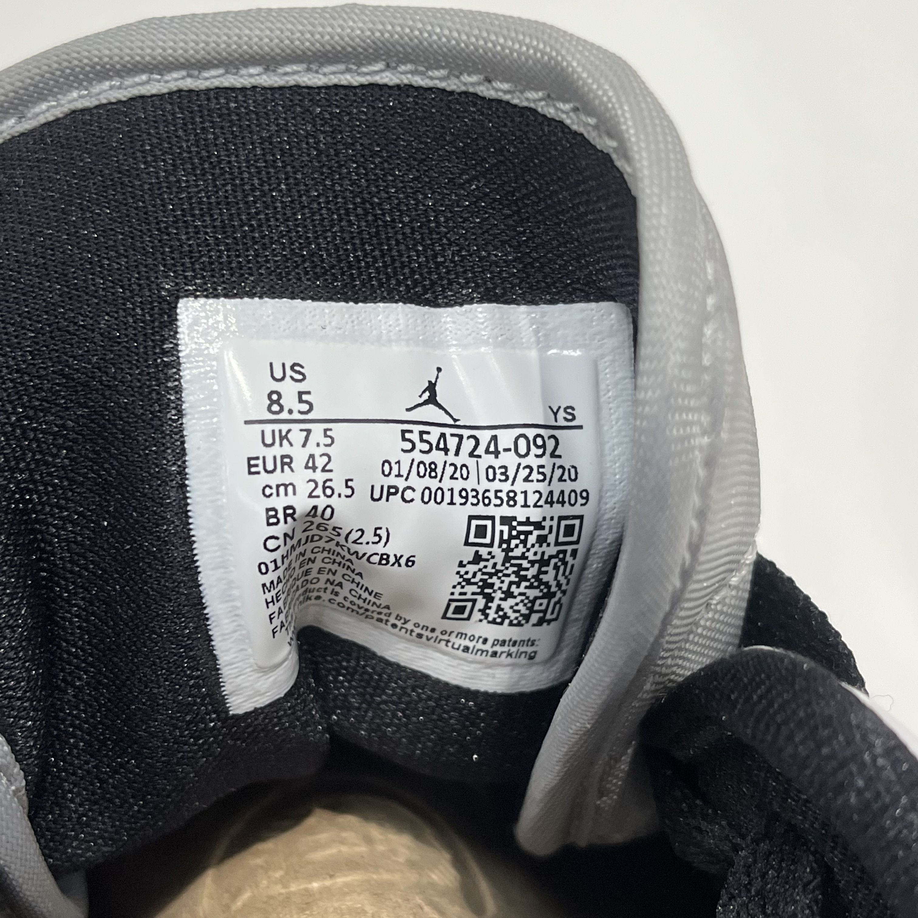 Nike Air Jordan 1 Mid Light Smoke Grey Size US 8.5 / EU 41-42 - 6 Thumbnail