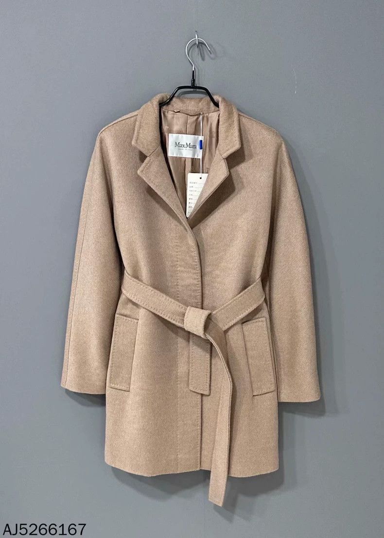 Max Mara Max Mara Khaki Cashmere Camel Coat Size L / US 10 / IT 46 - 1 Thumbnail