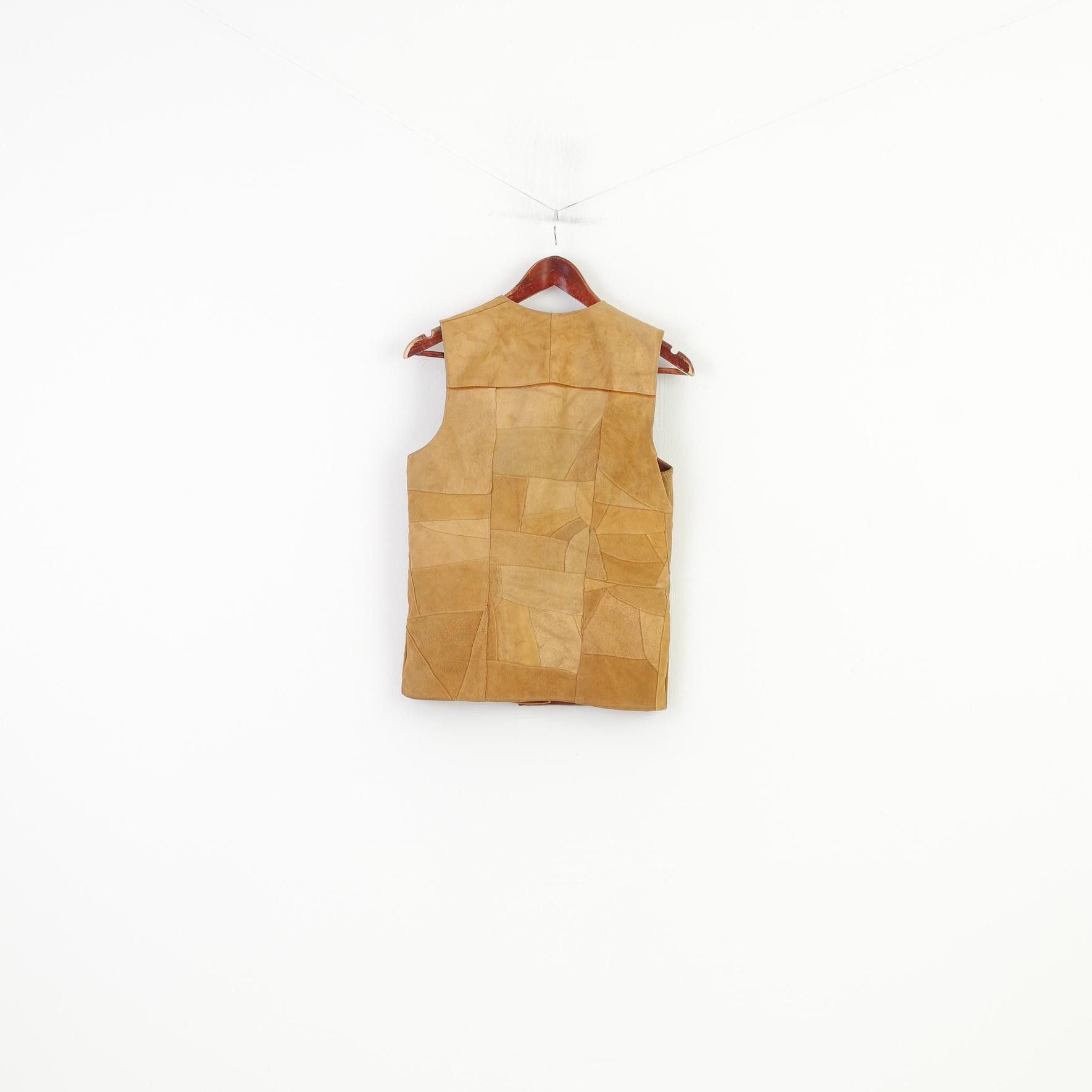 Vintage Vintage Men S Leather Vest Open Front Brown Vintage 4303 Size US S / EU 44-46 / 1 - 5 Thumbnail