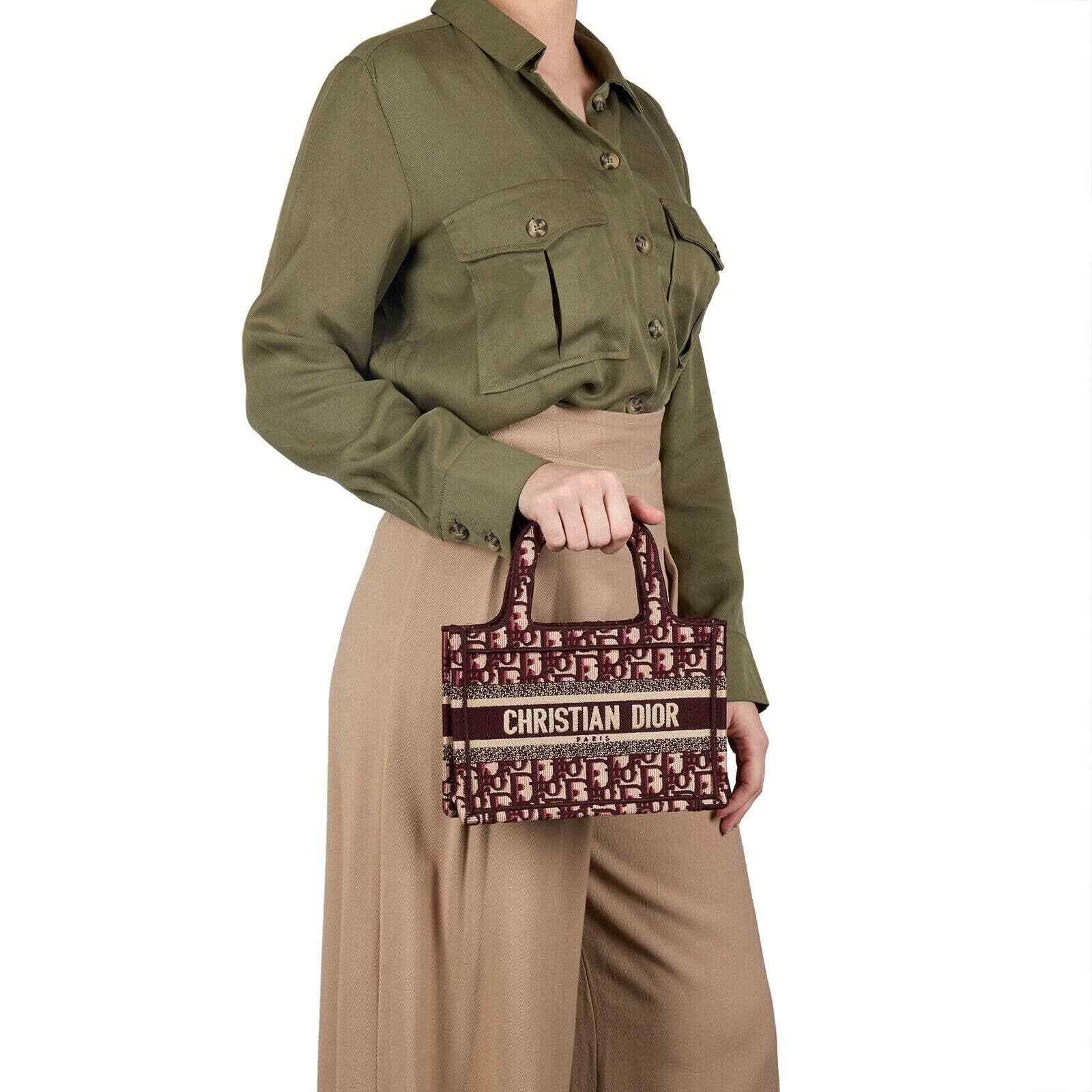 Dior Christian Dior Oblique Canvas Mini Book Tote Handle Bag Size ONE SIZE - 3 Thumbnail