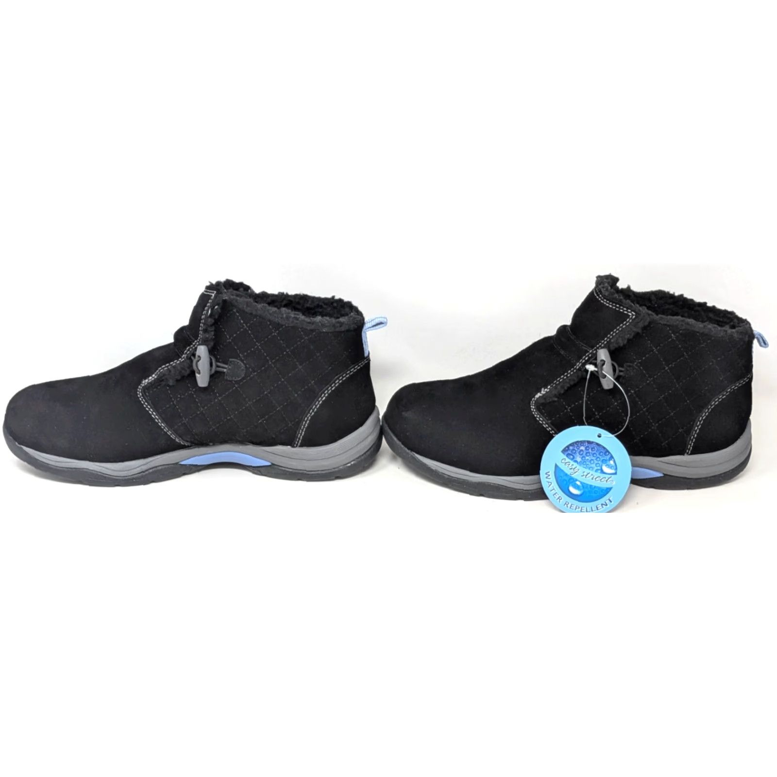 Vintage Easy Street Sport Felicia Wide 8 W Womens Black Suede Booties Boots Bootie Shoe NWT Size US 8 / IT 38 - 3 Thumbnail