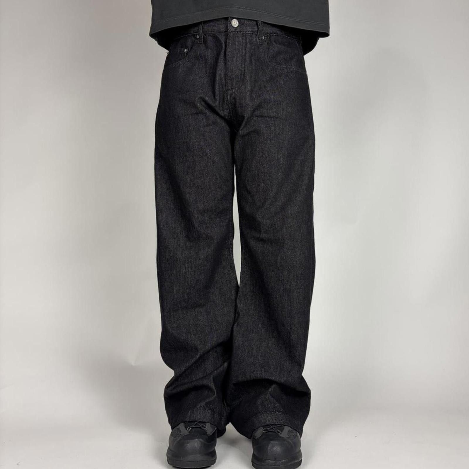 Other Wide Leg Dark Wash Raw Jeans Size US 34 / EU 50 - 2 Thumbnail
