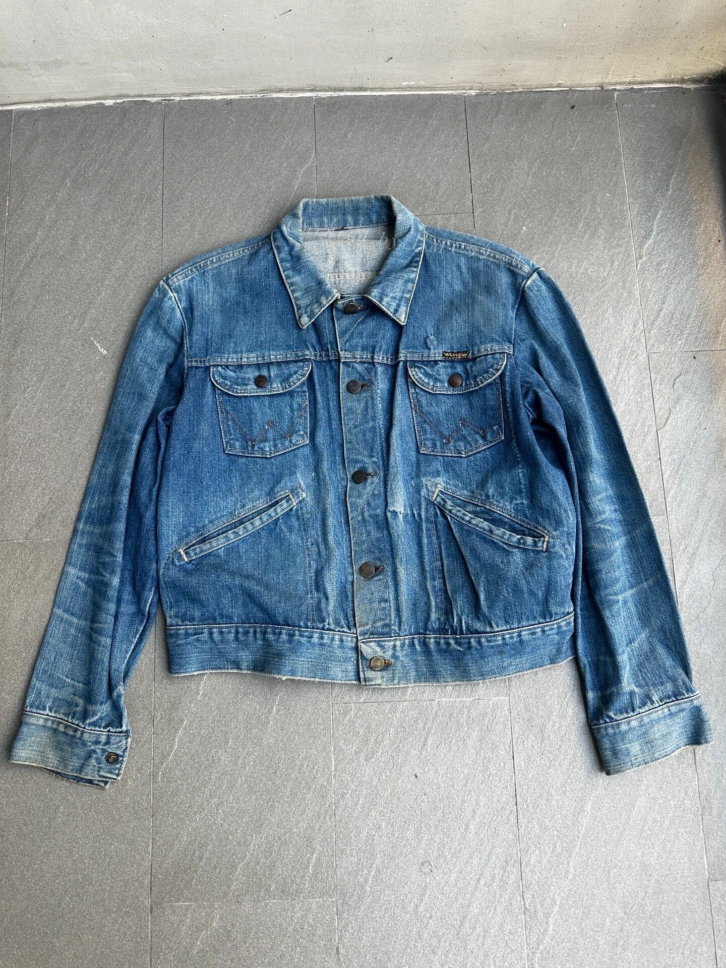 Vintage Vintage Wrangler 70s Men's Denim Jacket Size US M / EU 48-50 / 2 - 1 Thumbnail