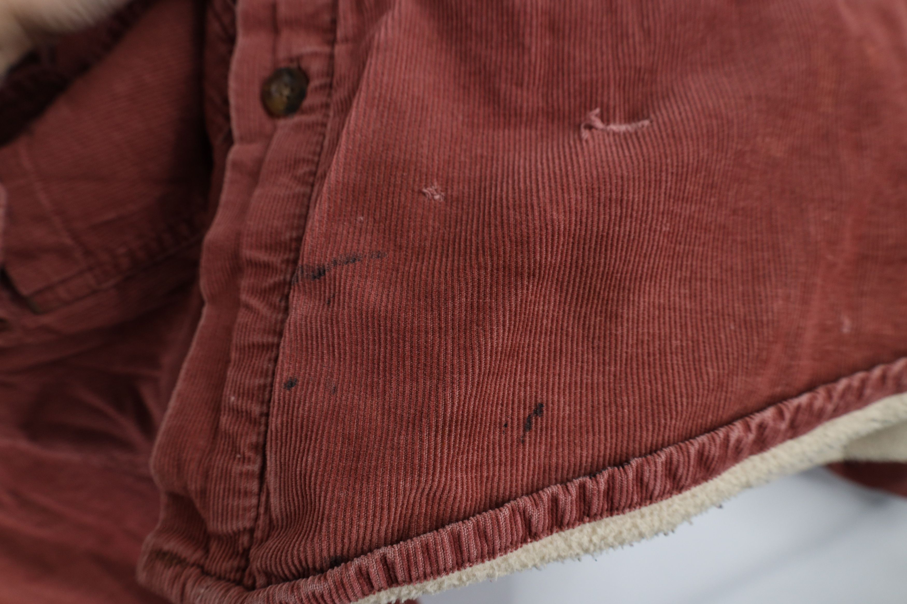 Vintage Vintage Woolrich Fleece Lined Corduroy Button Shirt Jacket Size US XXL / EU 58 / 5 - 7 Thumbnail