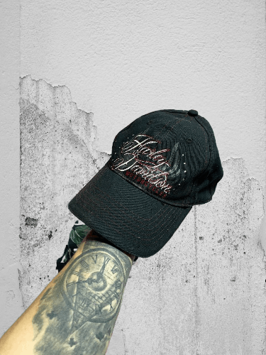 Other Vintage Harley Davidson Racing Flame Logo adjustable cap hat Size ONE SIZE - 1 Thumbnail