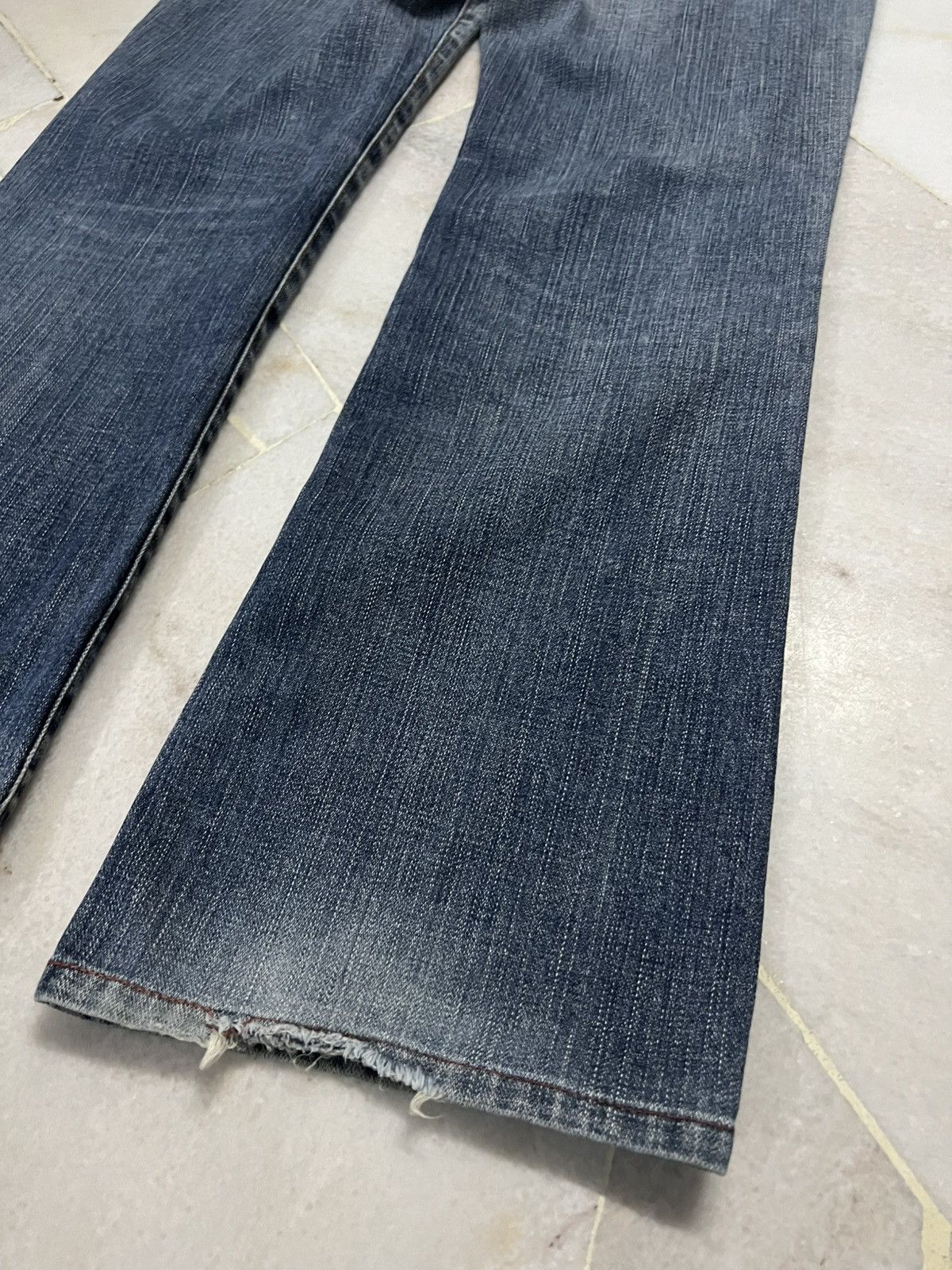 Levi's 💥Flare💥Vintage Levis 517 Stone Wash Distress Jean Size US 31 - 13 Thumbnail
