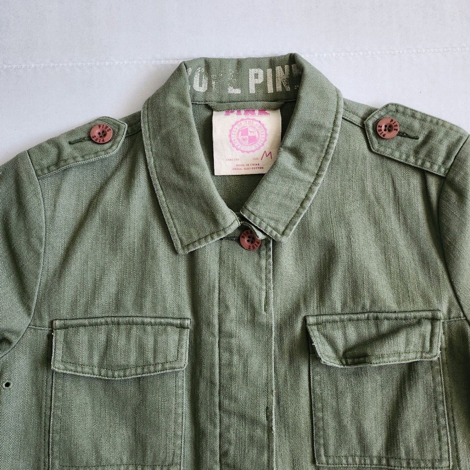Pink PINK Victoria Secret Green denim jacket Size M / US 6-8 / IT 42-44 - 5 Thumbnail