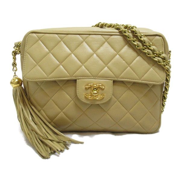 image of Chanel Cc Quilted Leather Camera Bag in Brown, Women's