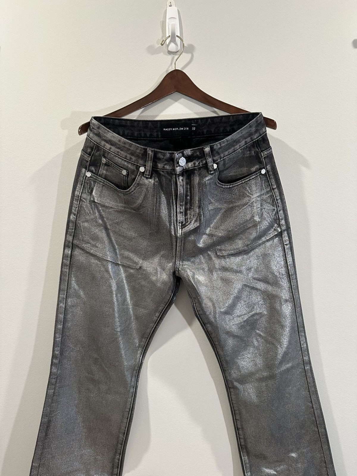 Racer Worldwide Racer Worldwide Metallic Jeans Size US 32 / EU 48 - 2 Thumbnail