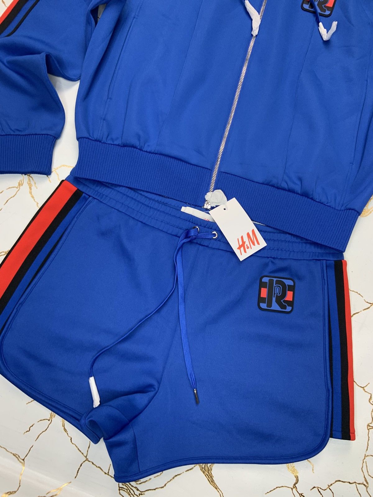 H&M × Paco Rabanne New Rabanne H&M Unisex Blue Full Zip Hooded Tracksuit Size L / US 10 / IT 46 - 8 Thumbnail