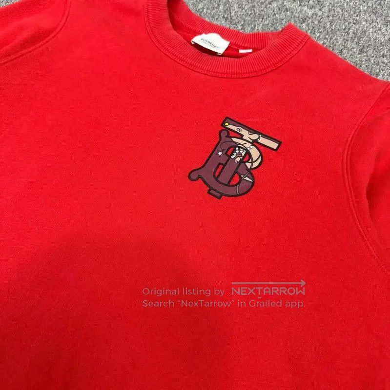 Burberry Burberry Men's Red Cotton Sweatshirt. Size US M / EU 48-50 / 2 - 3 Thumbnail