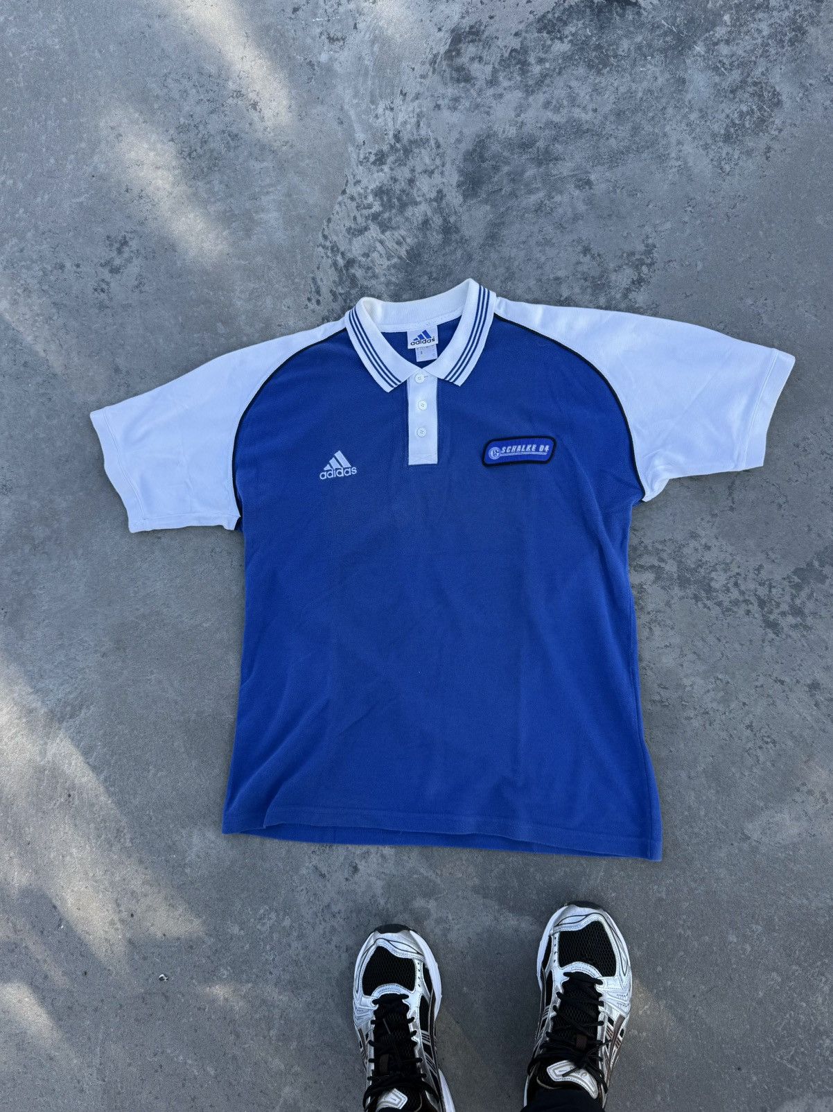 Adidas Vintage 90s Adidas Schalke 04 Soccer Blokecore Polos Jersey Size US L / EU 52-54 / 3 - 5 Thumbnail