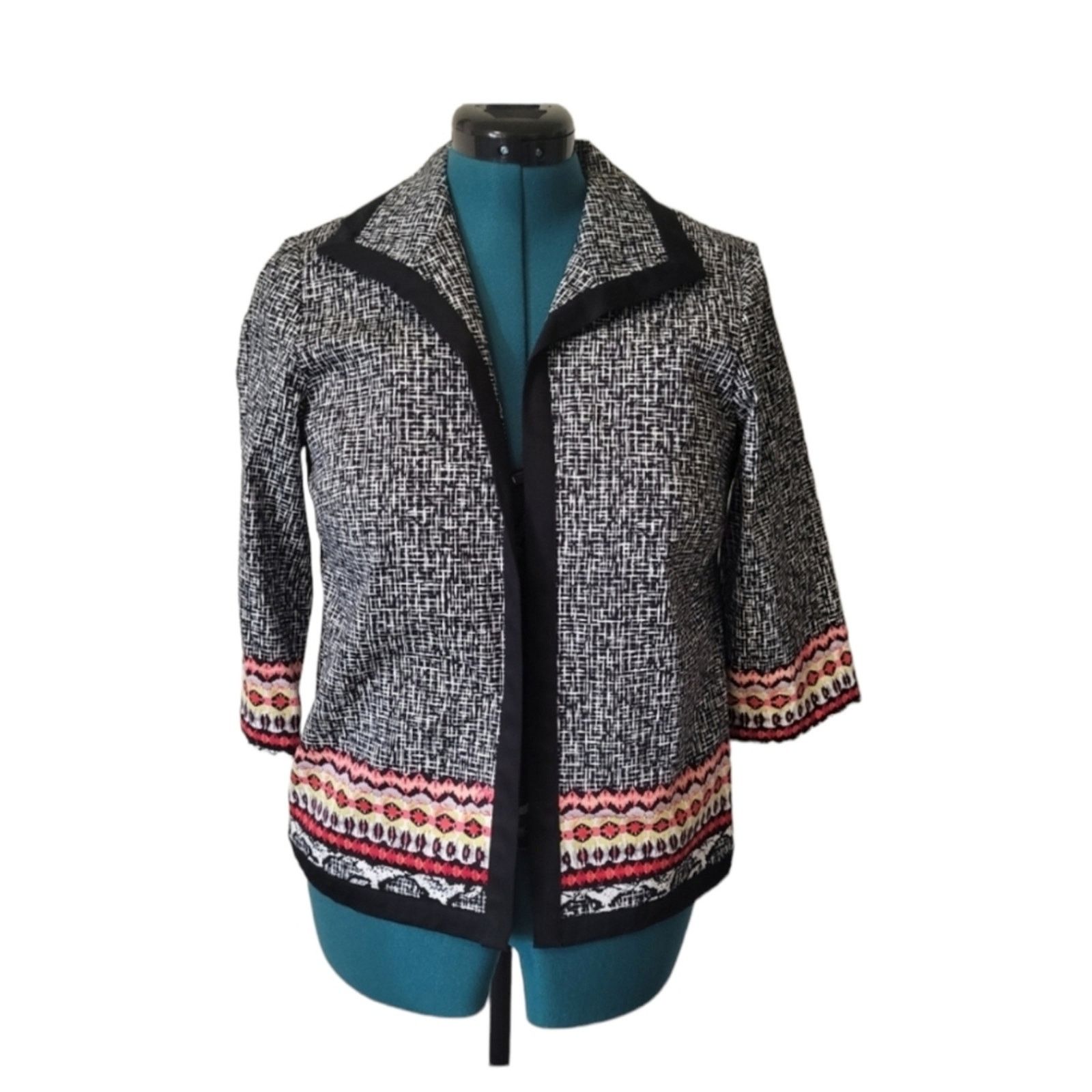 Alfred Dunhill ALFRED DUNNER Blazer with spread collar 3/4 Sleeve 6P Size S / US 4 / IT 40 - 2 Thumbnail