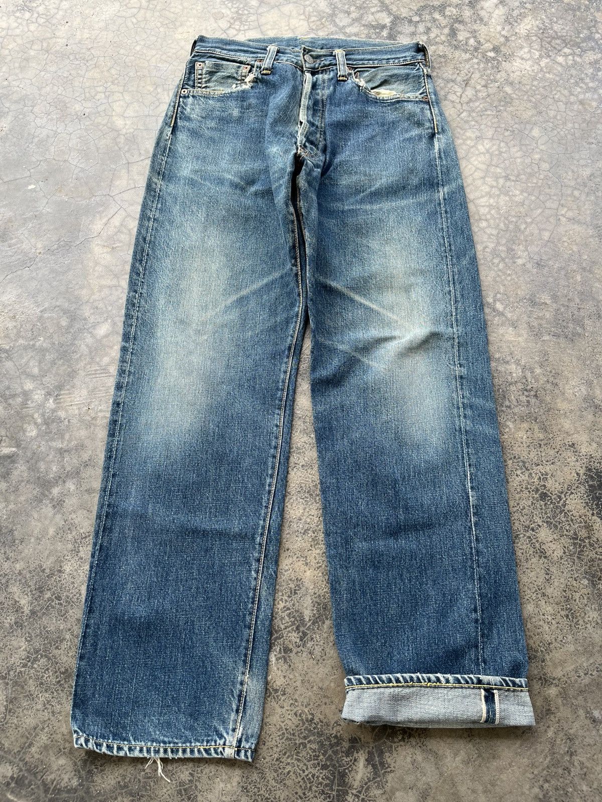 Evisu Vintage Evisu No 2 Embroidded Seagulls Selvedge Denim Size US 29 - 2 Thumbnail